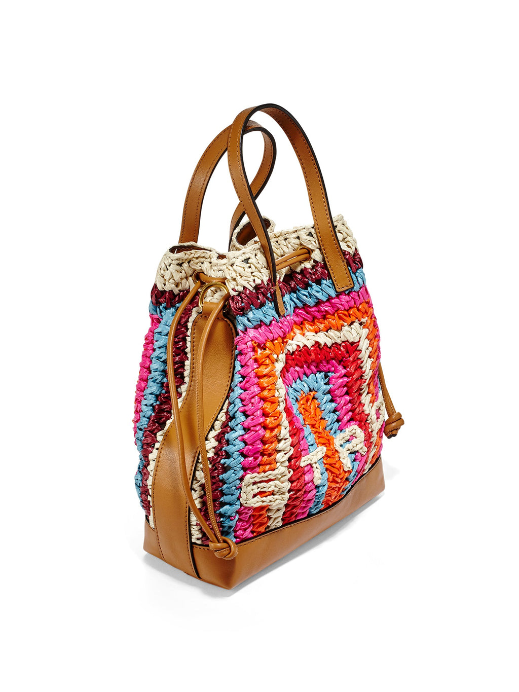 Giolla Raffia Bucket Handbag