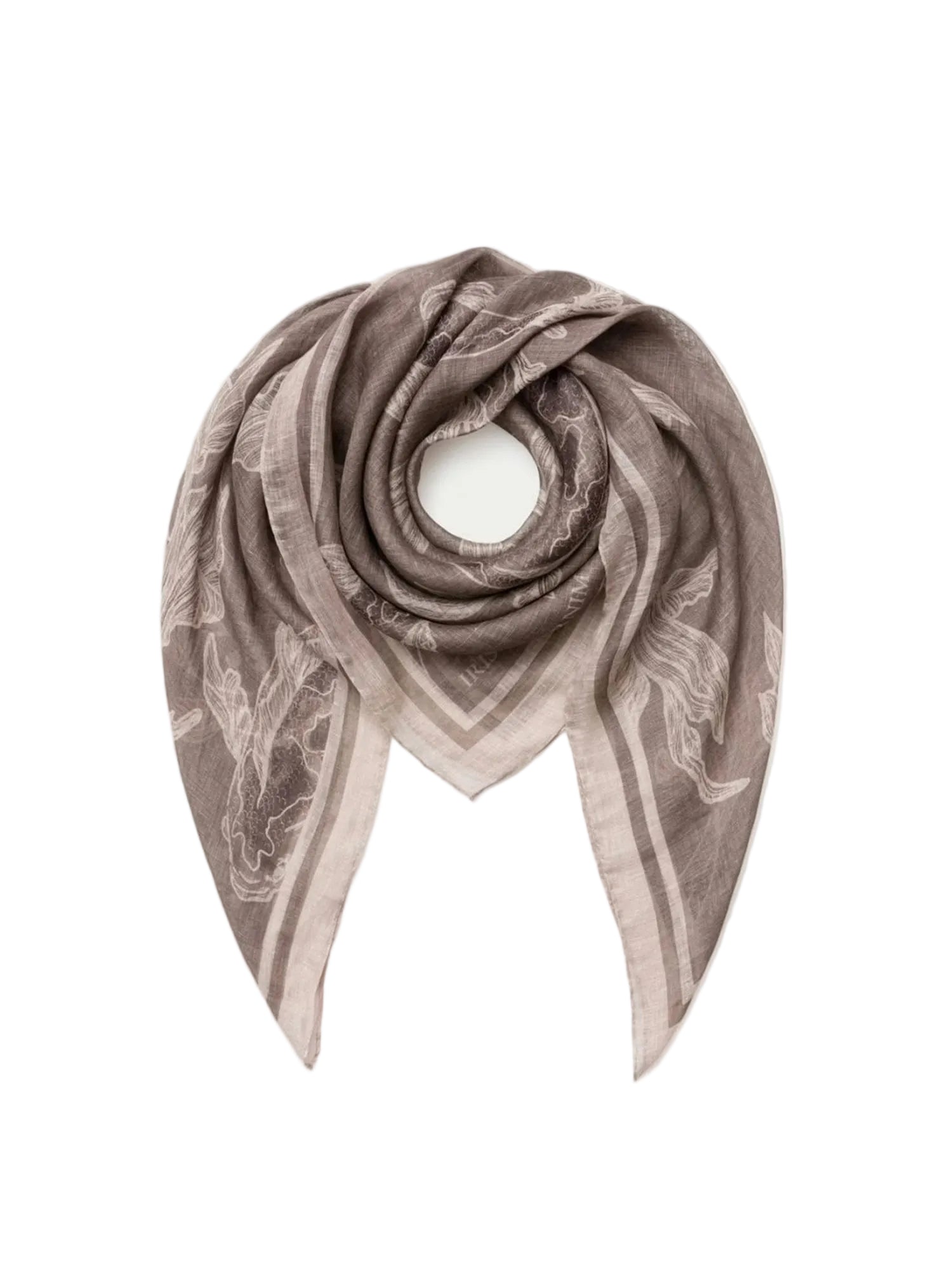 Iris Koi Linen Scarf