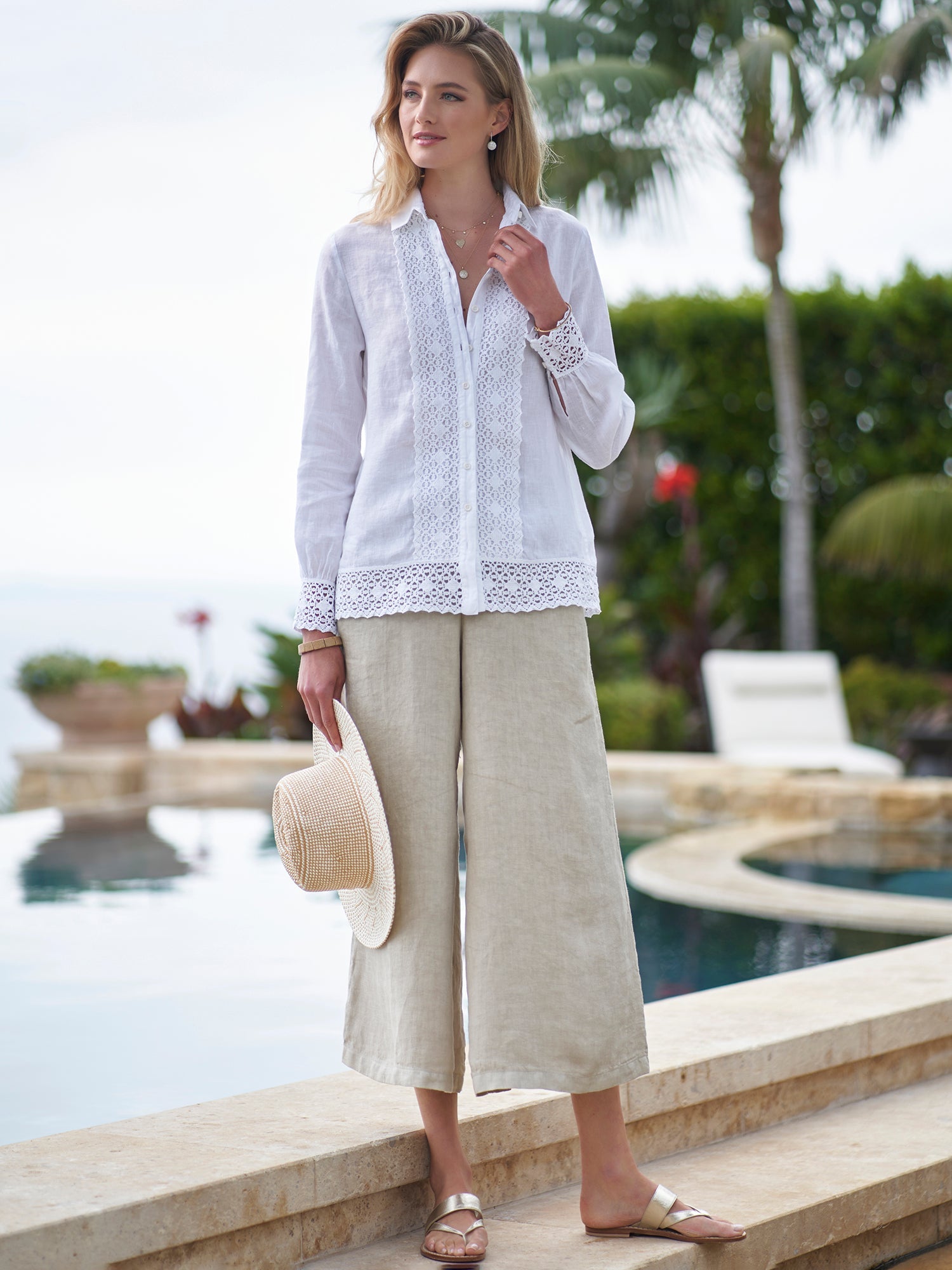 Clea Crop Linen Pant