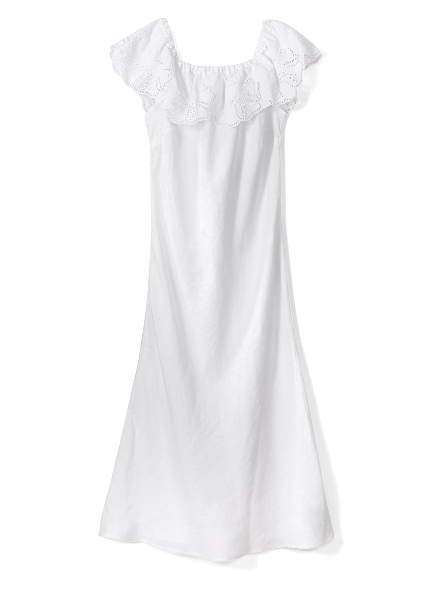 Abrielle Ruffle Linen Dress