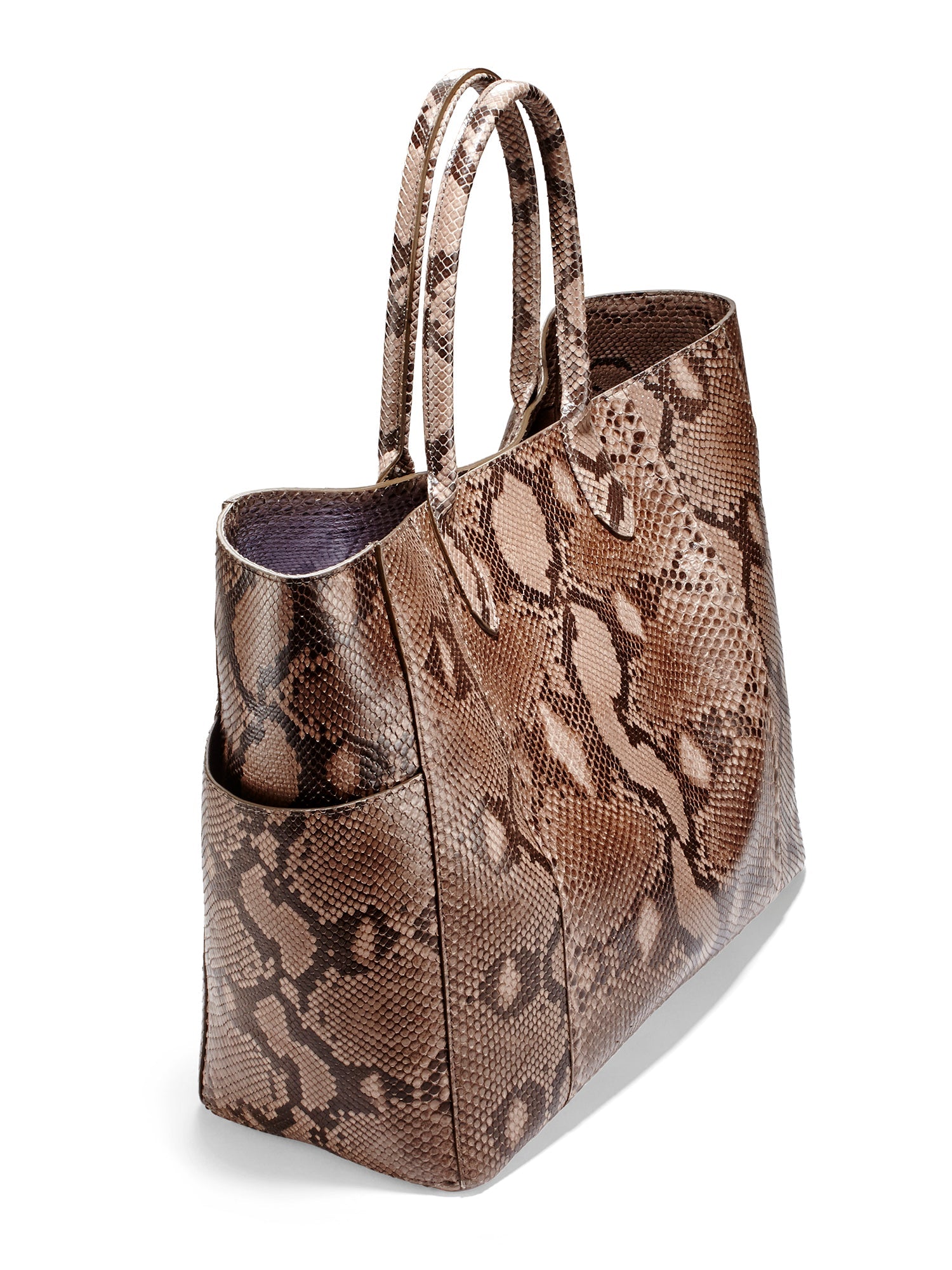 Xl Suede Python Tote