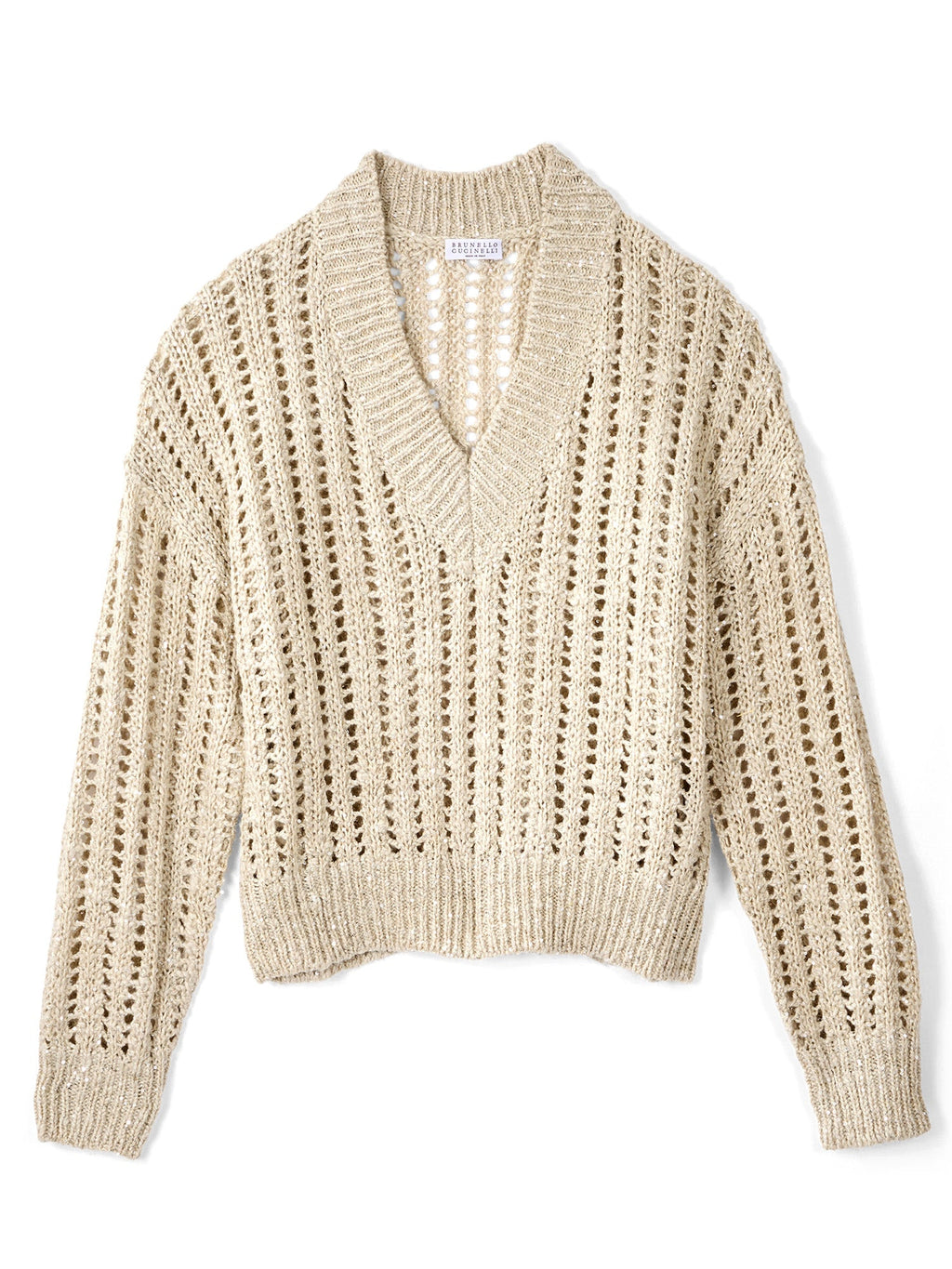 V-Neck Paillette Sweater