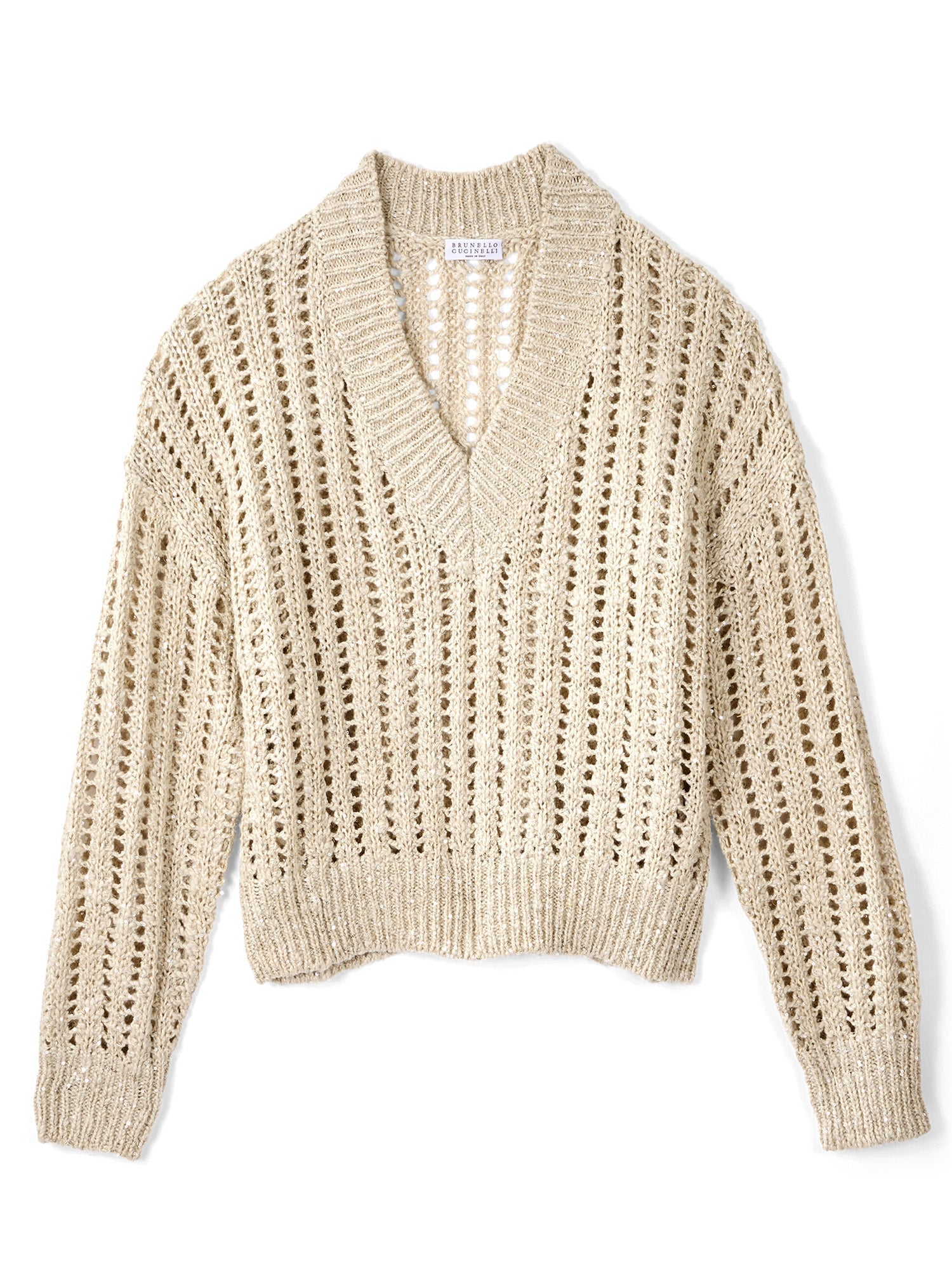 V-Neck Paillette Sweater
