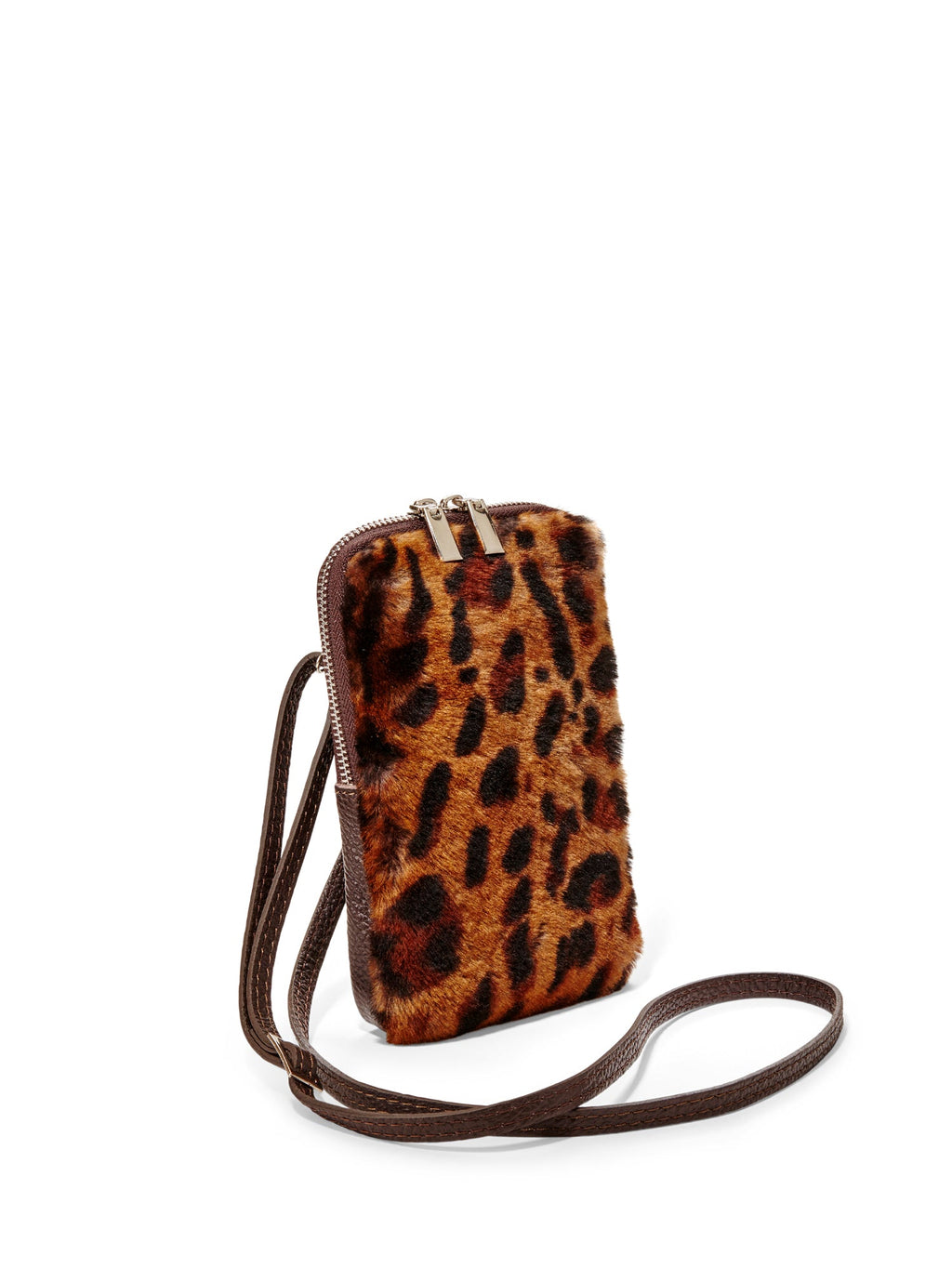 Leo Shearling Cellphone Bag