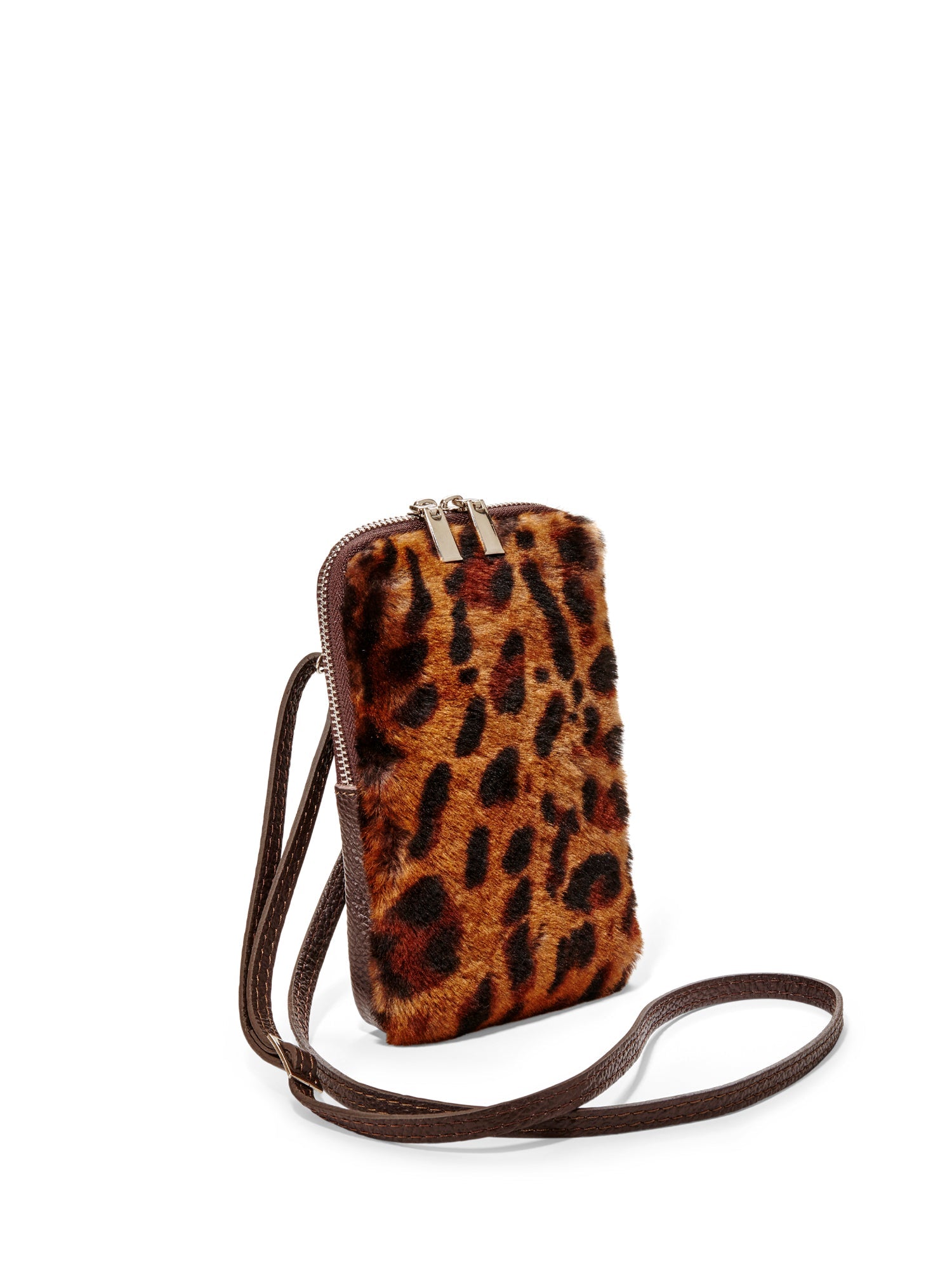 Leo Shearling Cellphone Bag