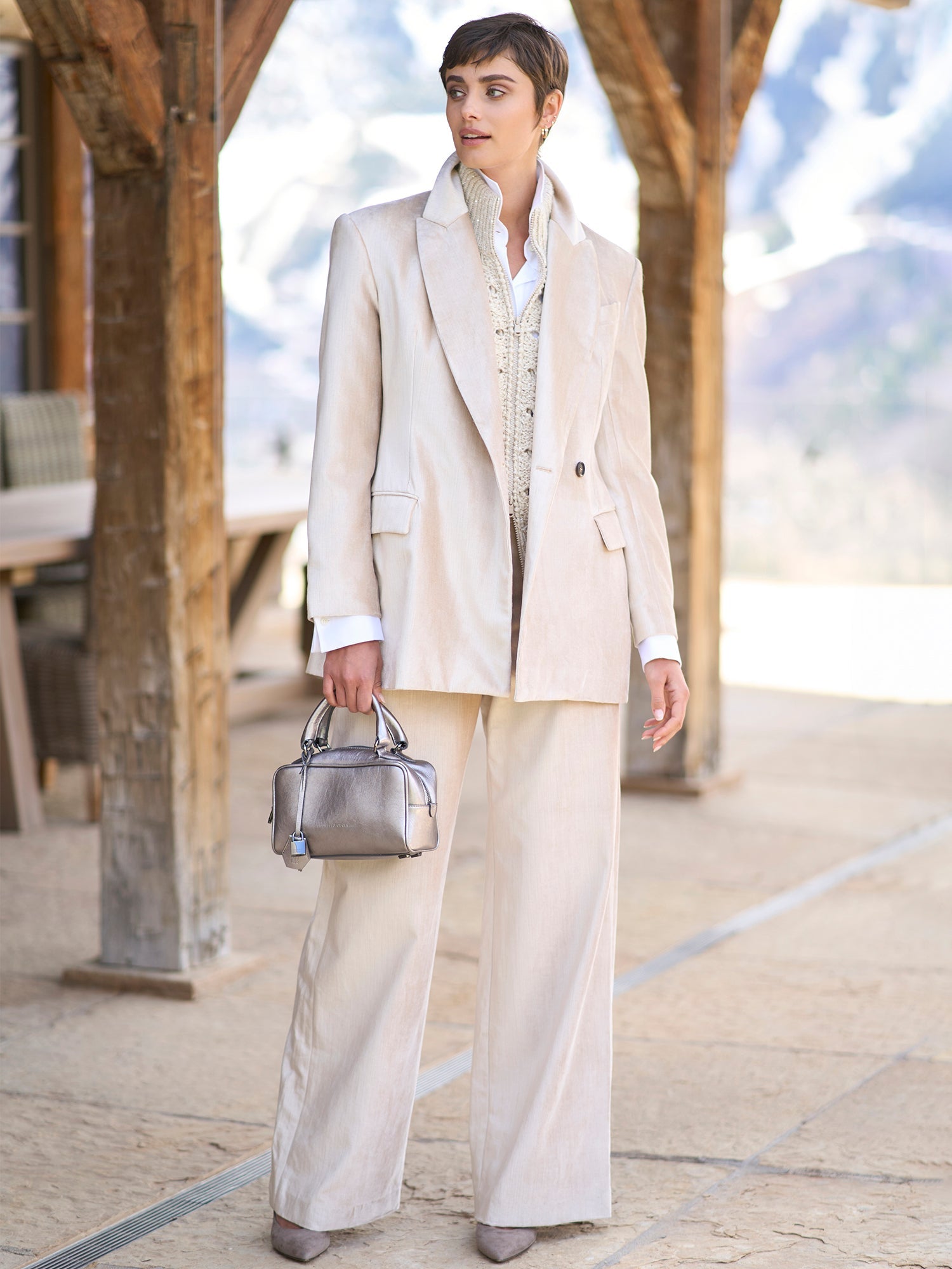 Velvet Wide Leg Pant