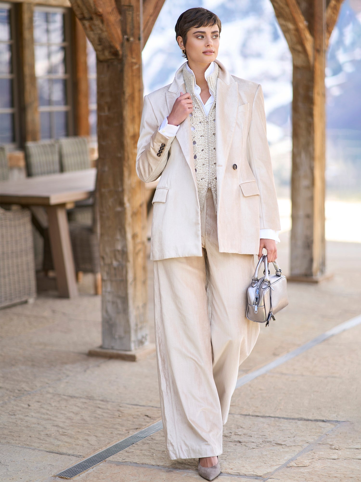 Velvet Wide Leg Pant