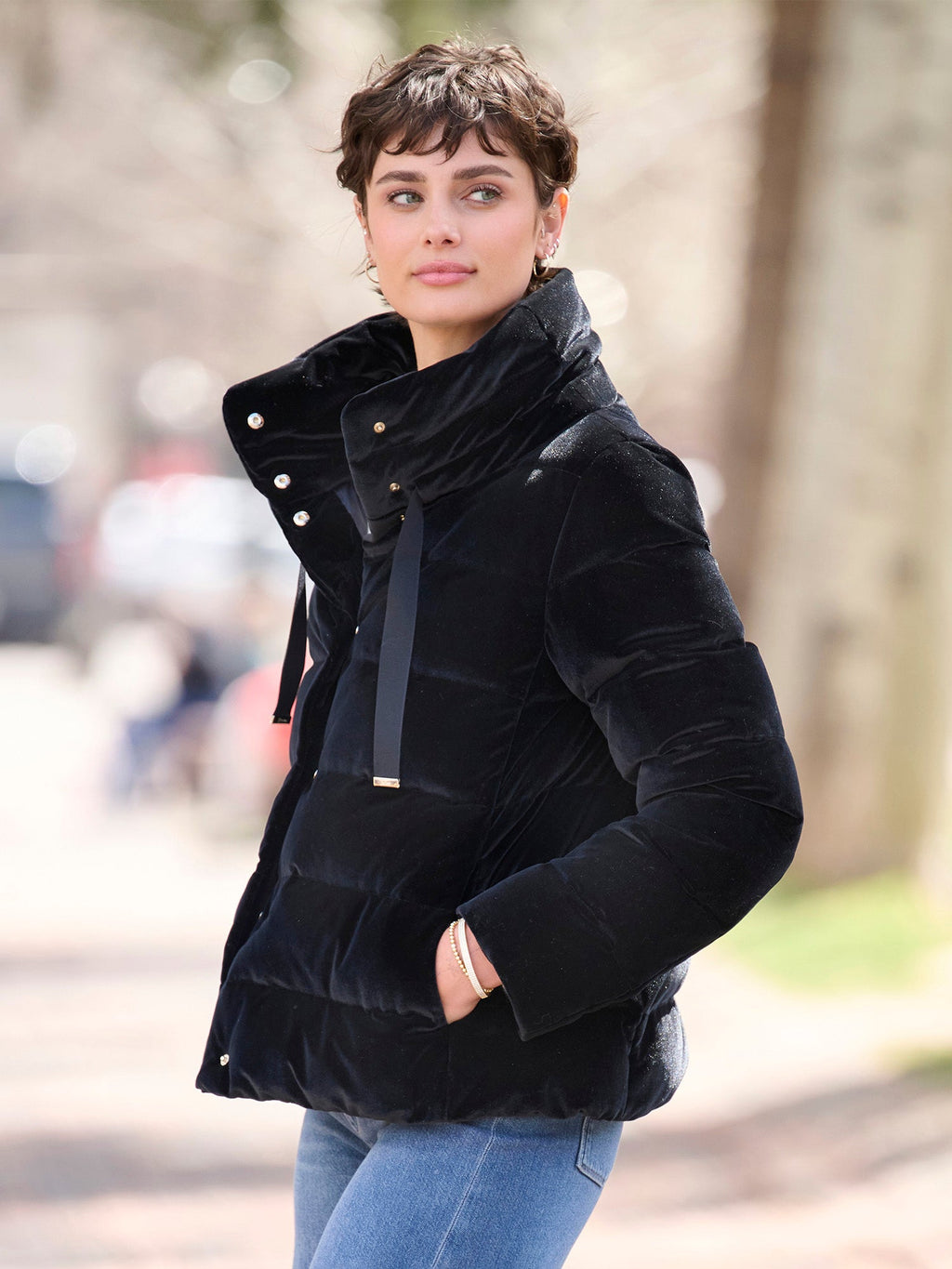 Thea Velvet Bomber Jacket