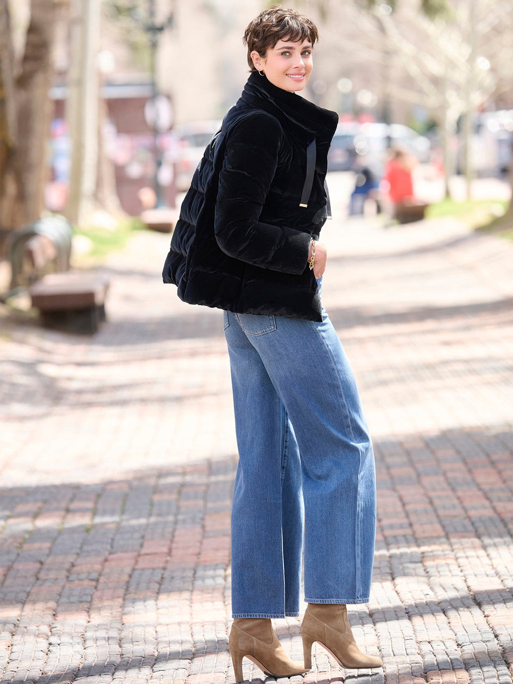 Thea Velvet Bomber Jacket