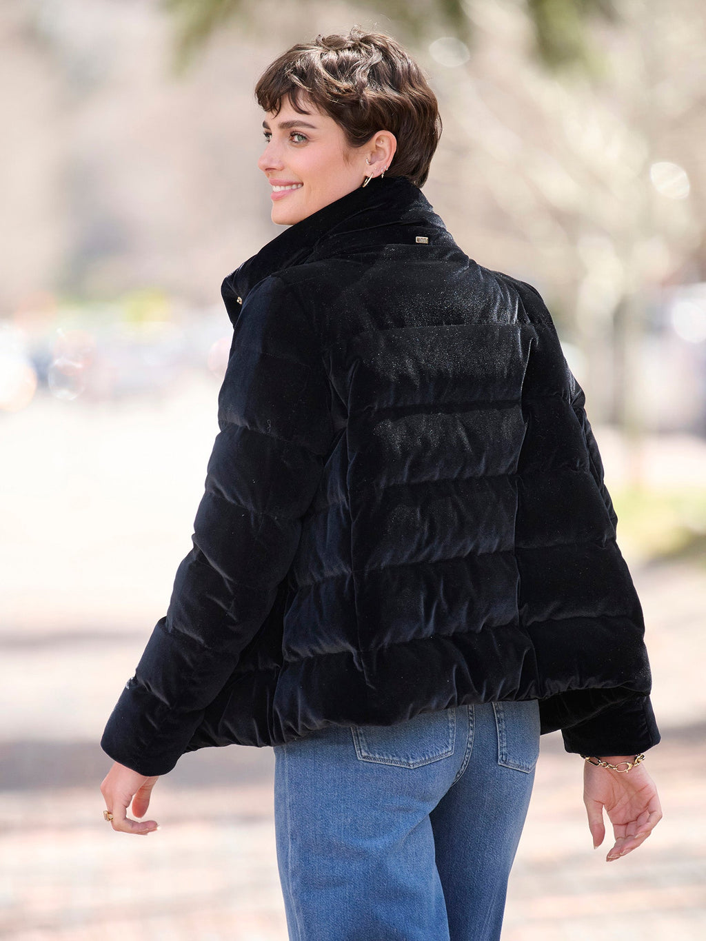 Thea Velvet Bomber Jacket