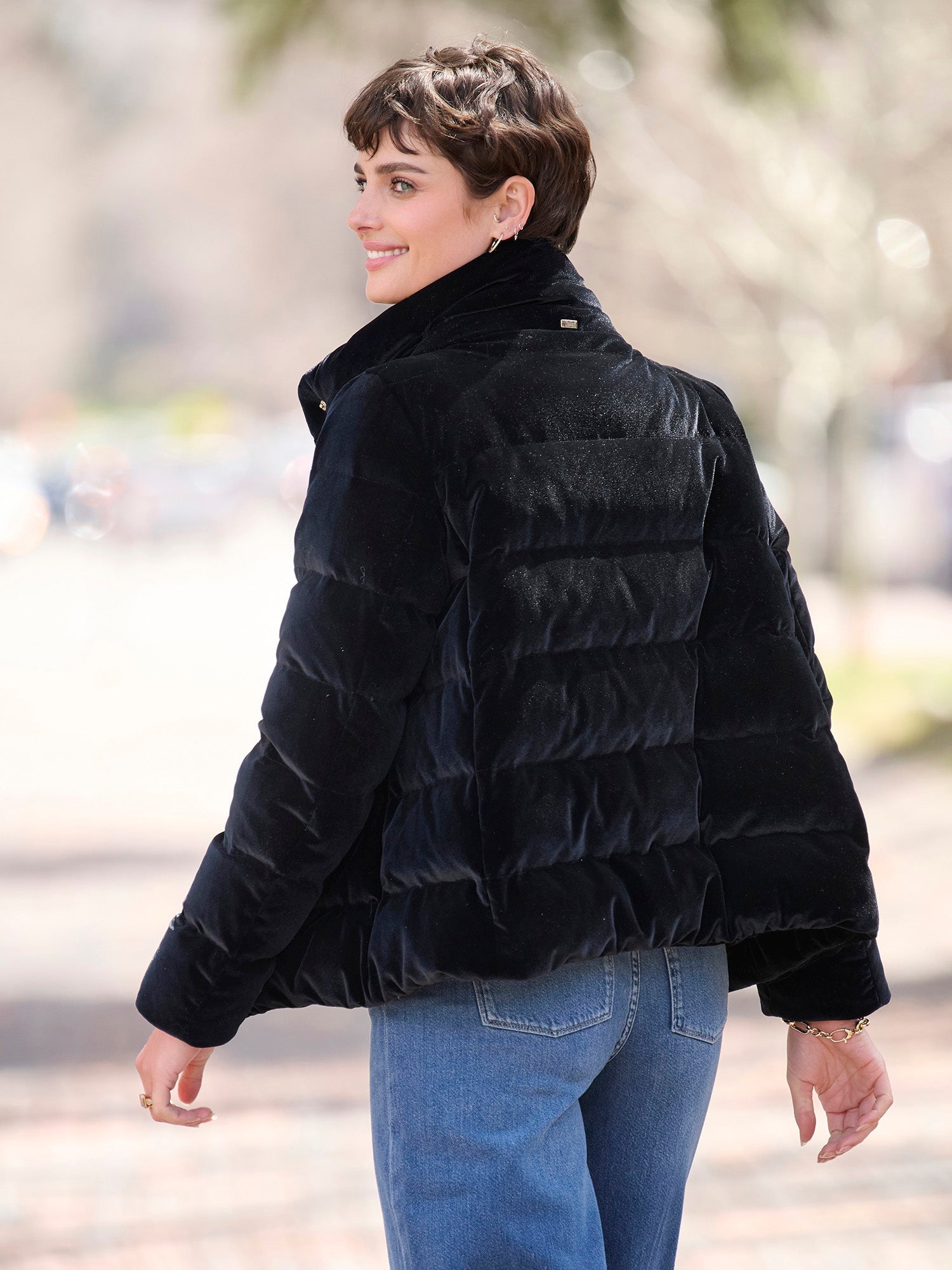 Thea Velvet Bomber Jacket