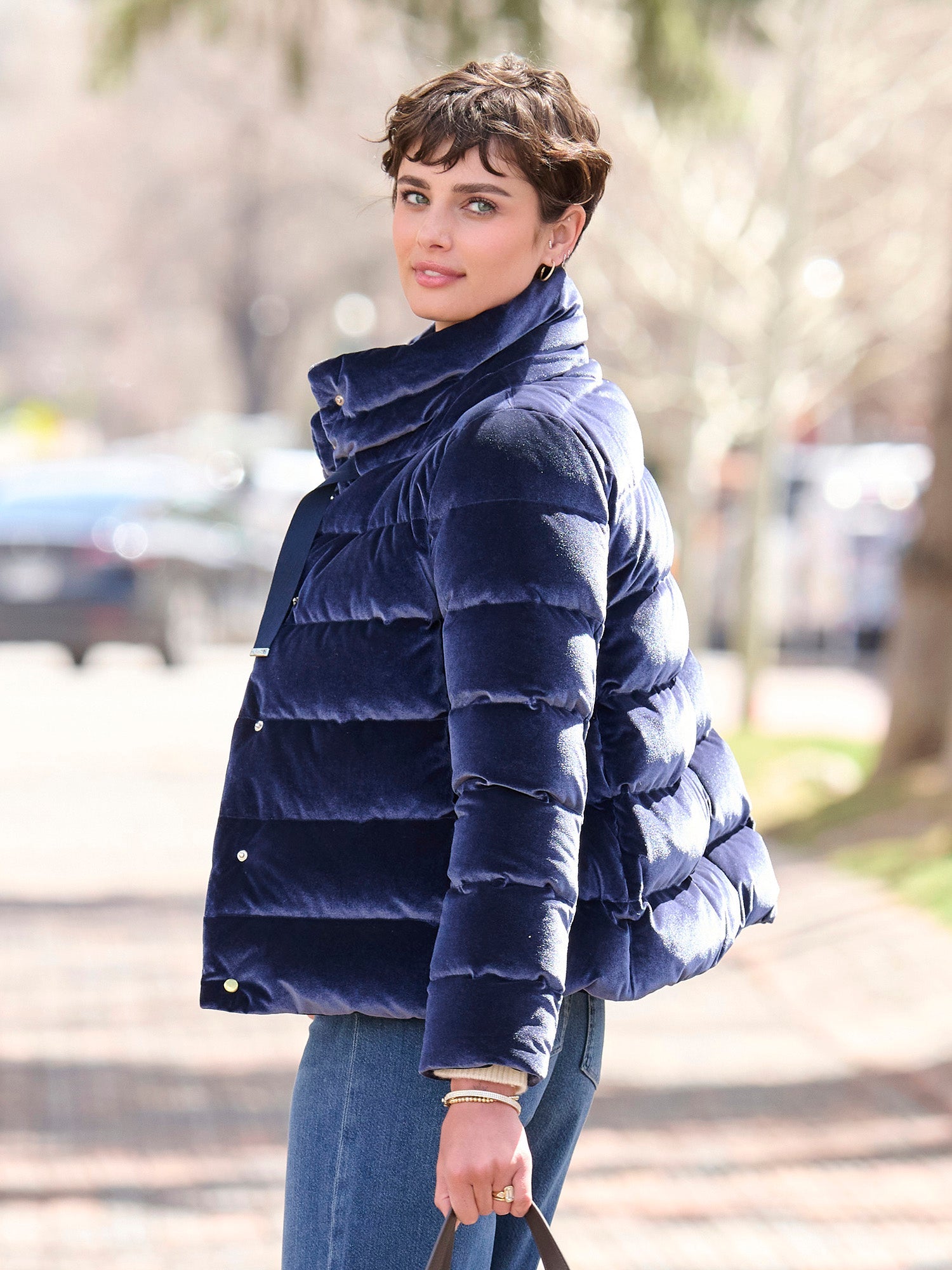 Thea Velvet Bomber Jacket