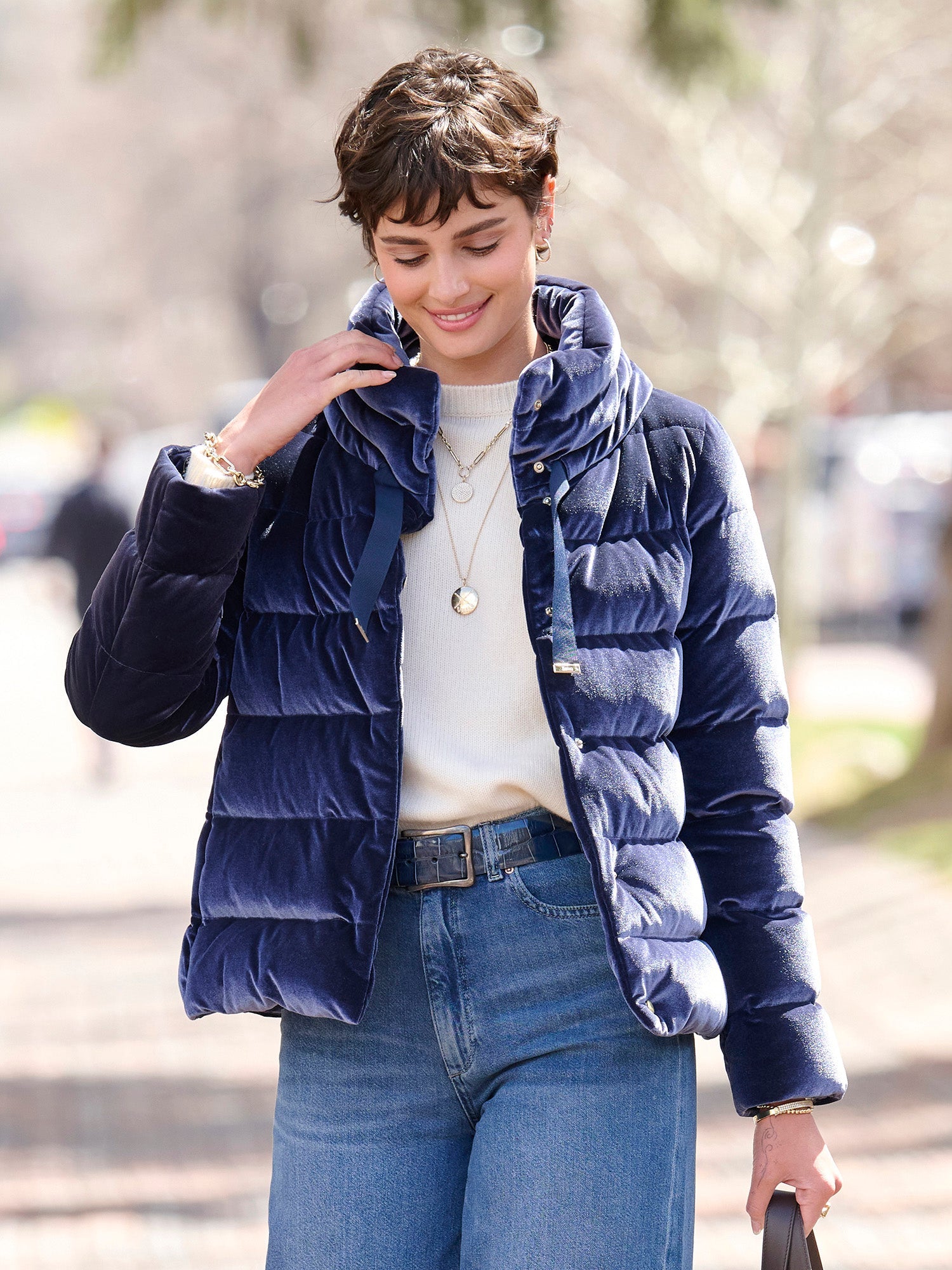 Thea Velvet Bomber Jacket