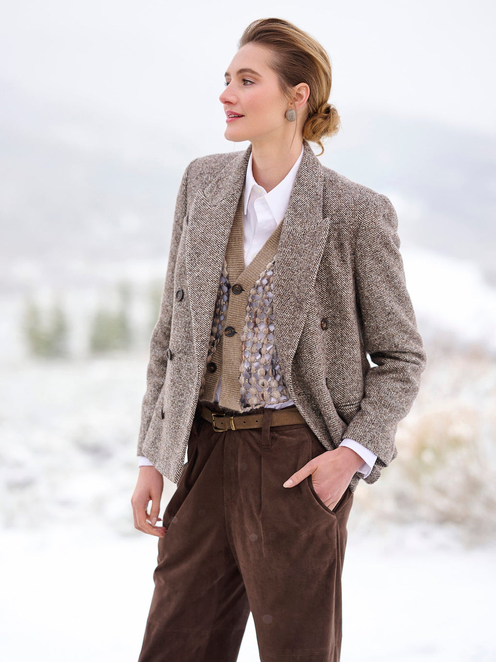 Paillette Bubble Knit Vest