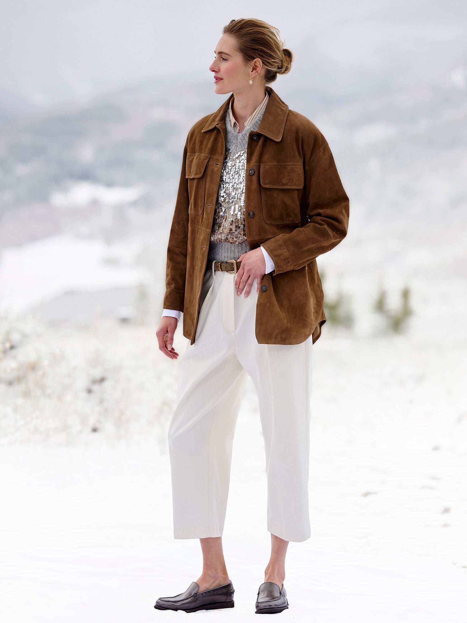 Cotton Wool Pleated Pant