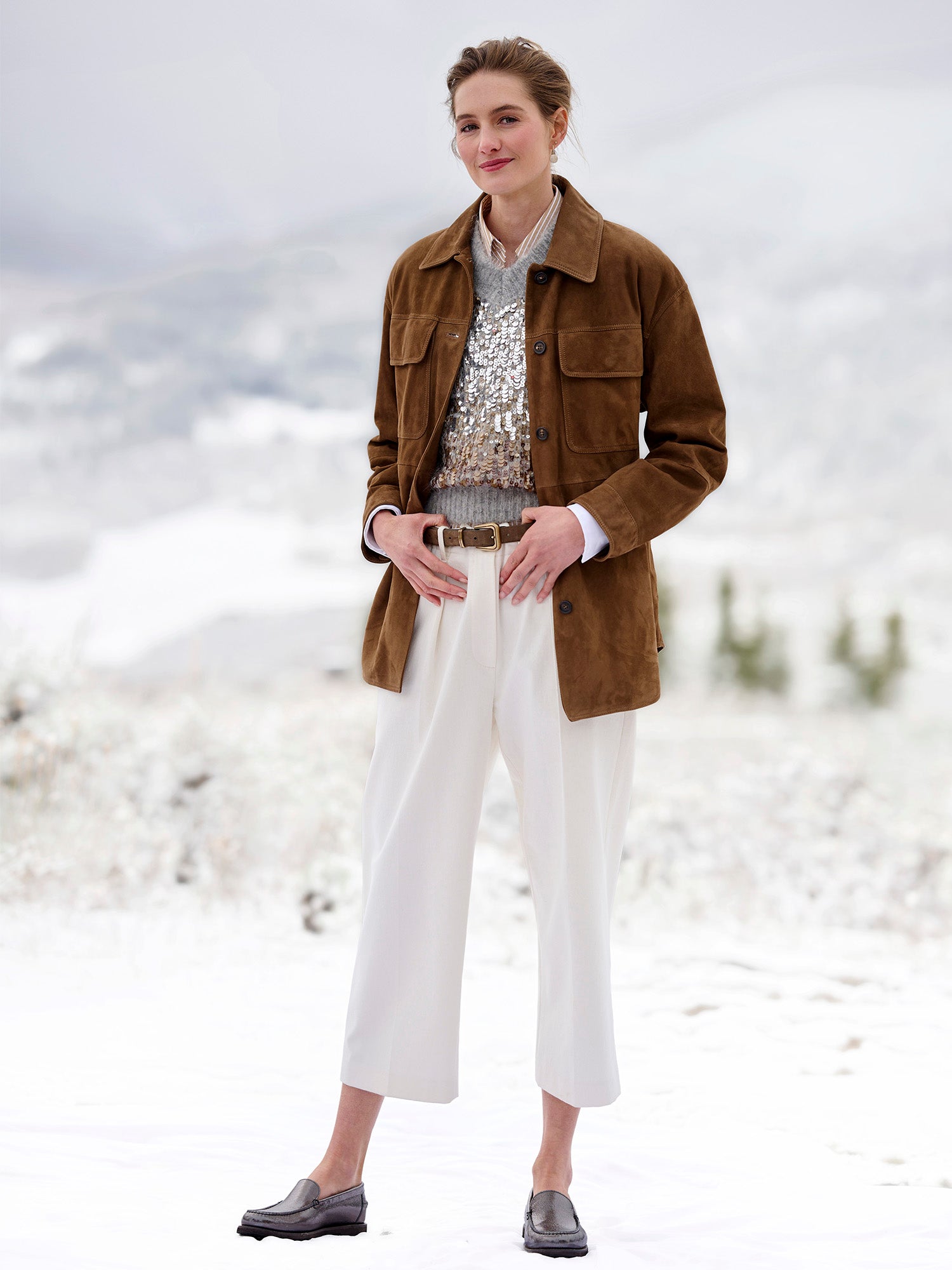 Cotton Wool Pleated Pant
