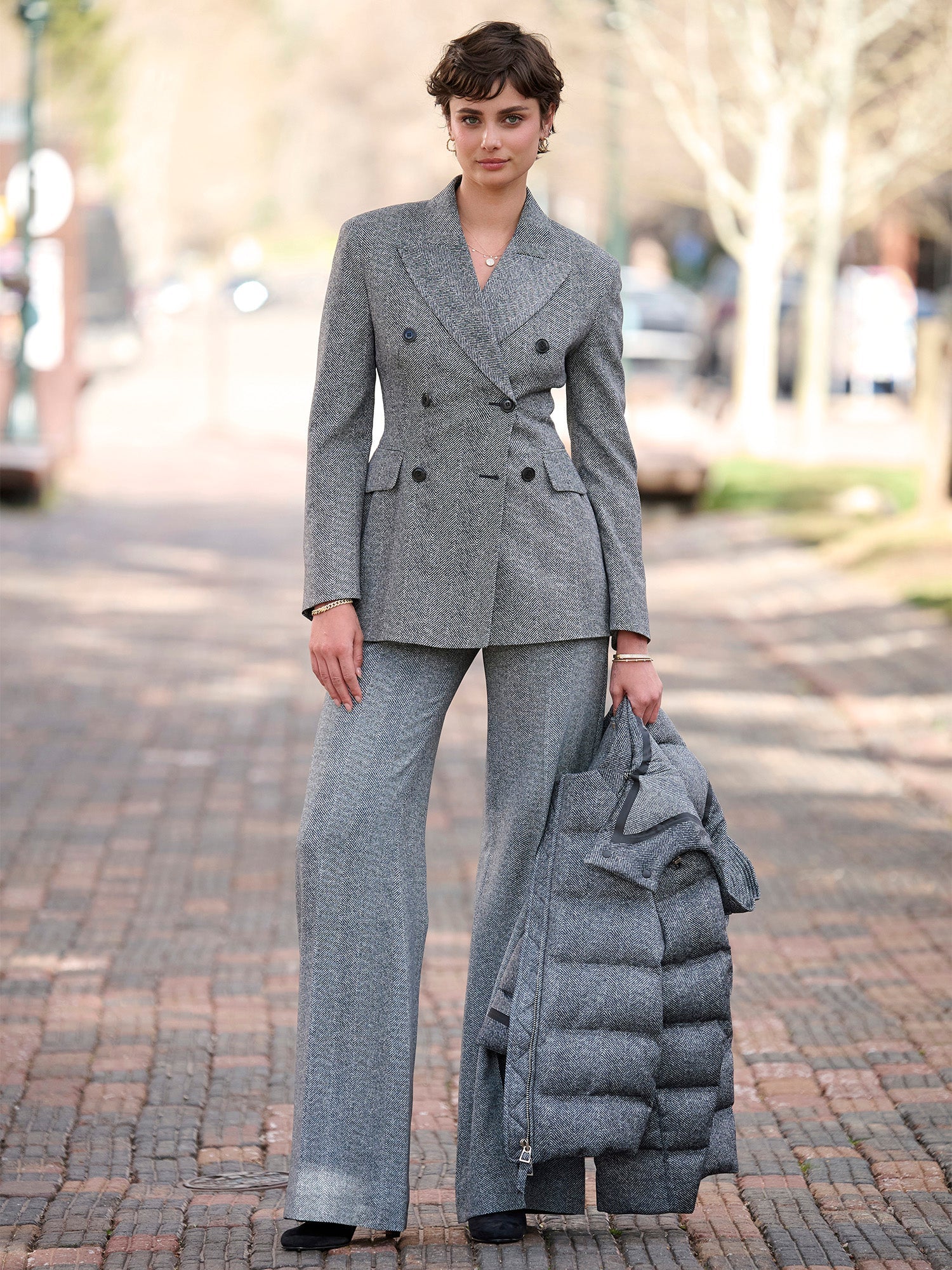 Evita Herringbone Pant