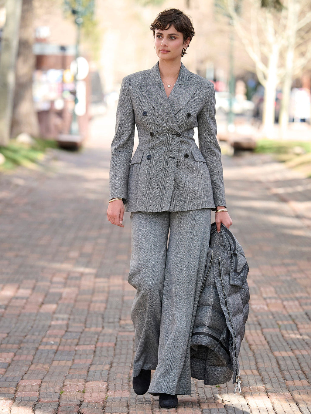 Evita Herringbone Pant