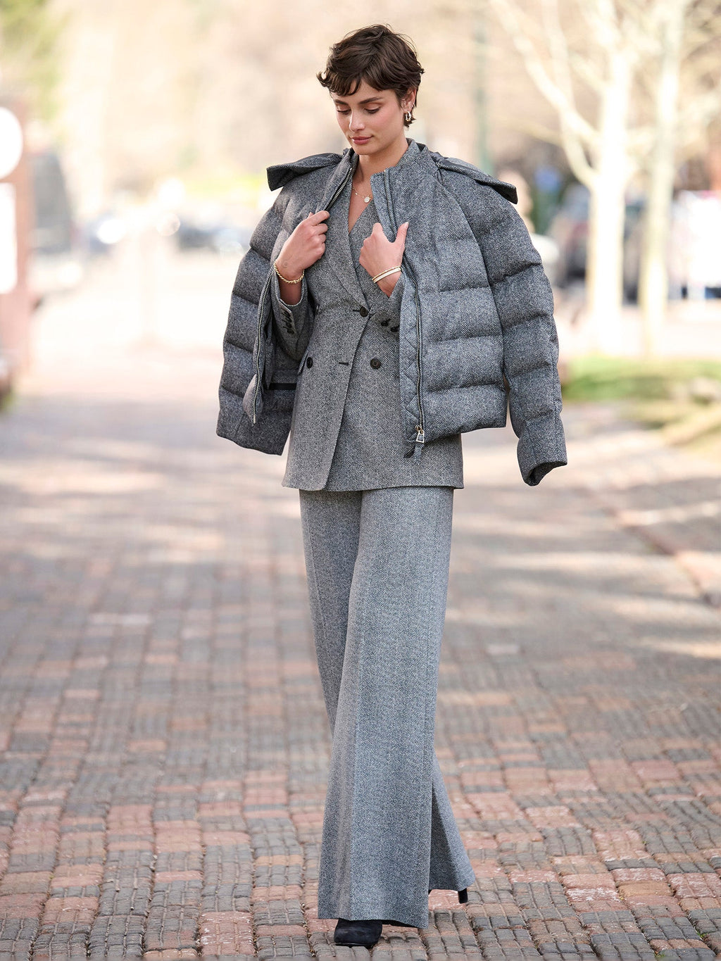 Evita Herringbone Pant