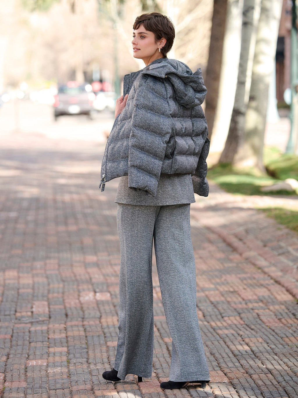 Evita Herringbone Pant