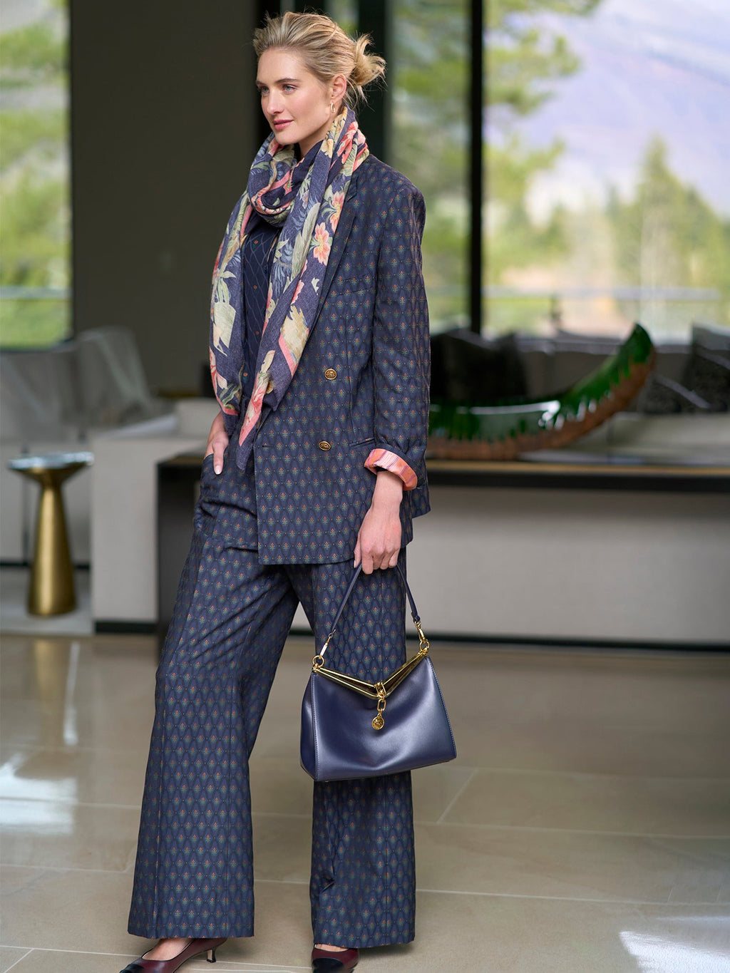 Remi Floral Jacquard Pant