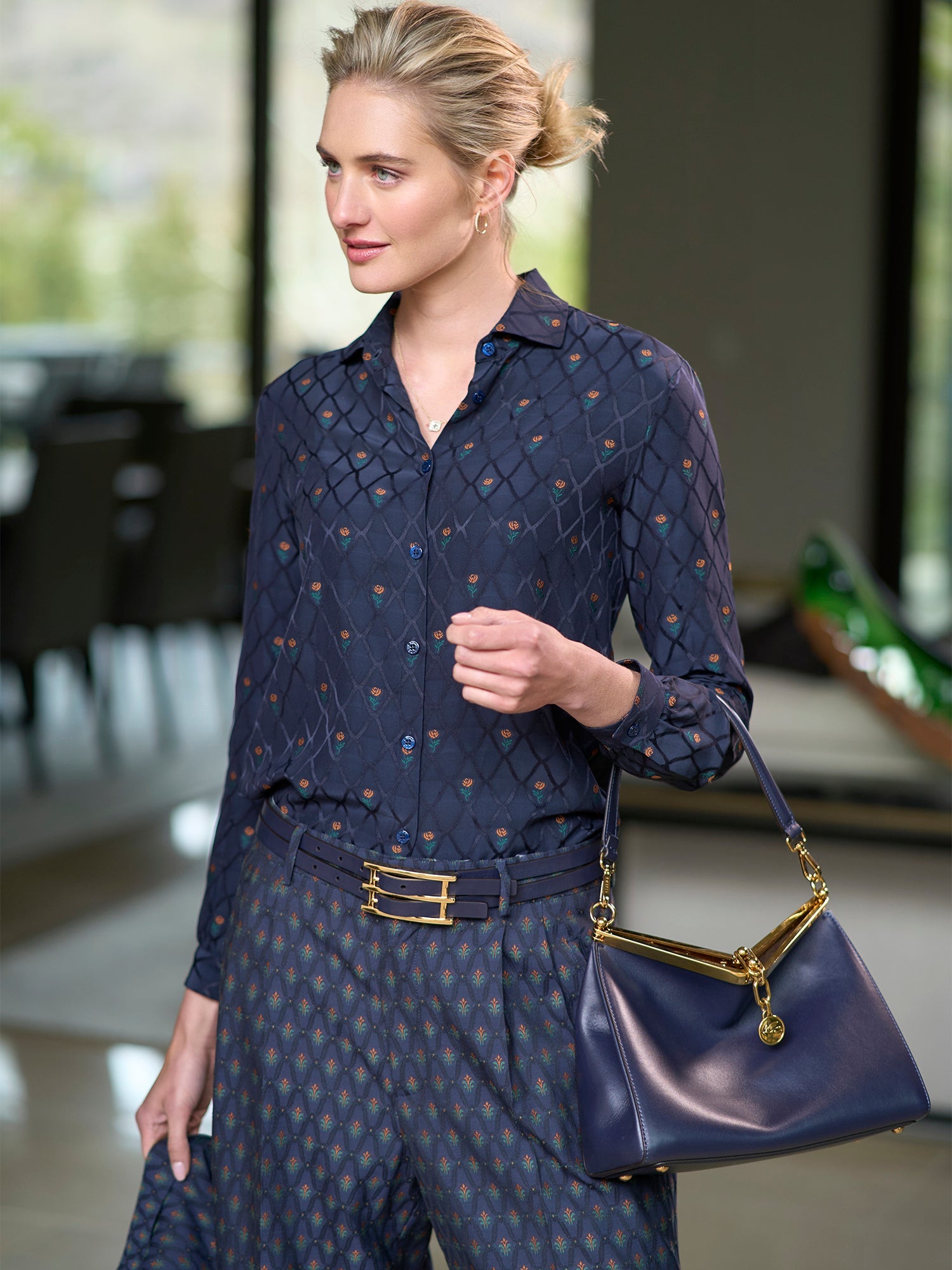 Remi Floral Jacquard Pant