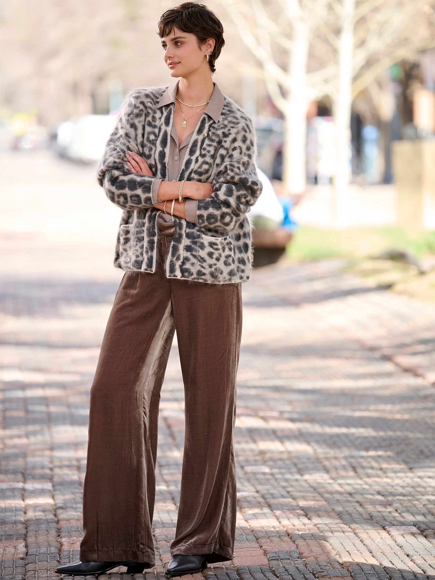 Wylma Velvet Wide Leg Pant