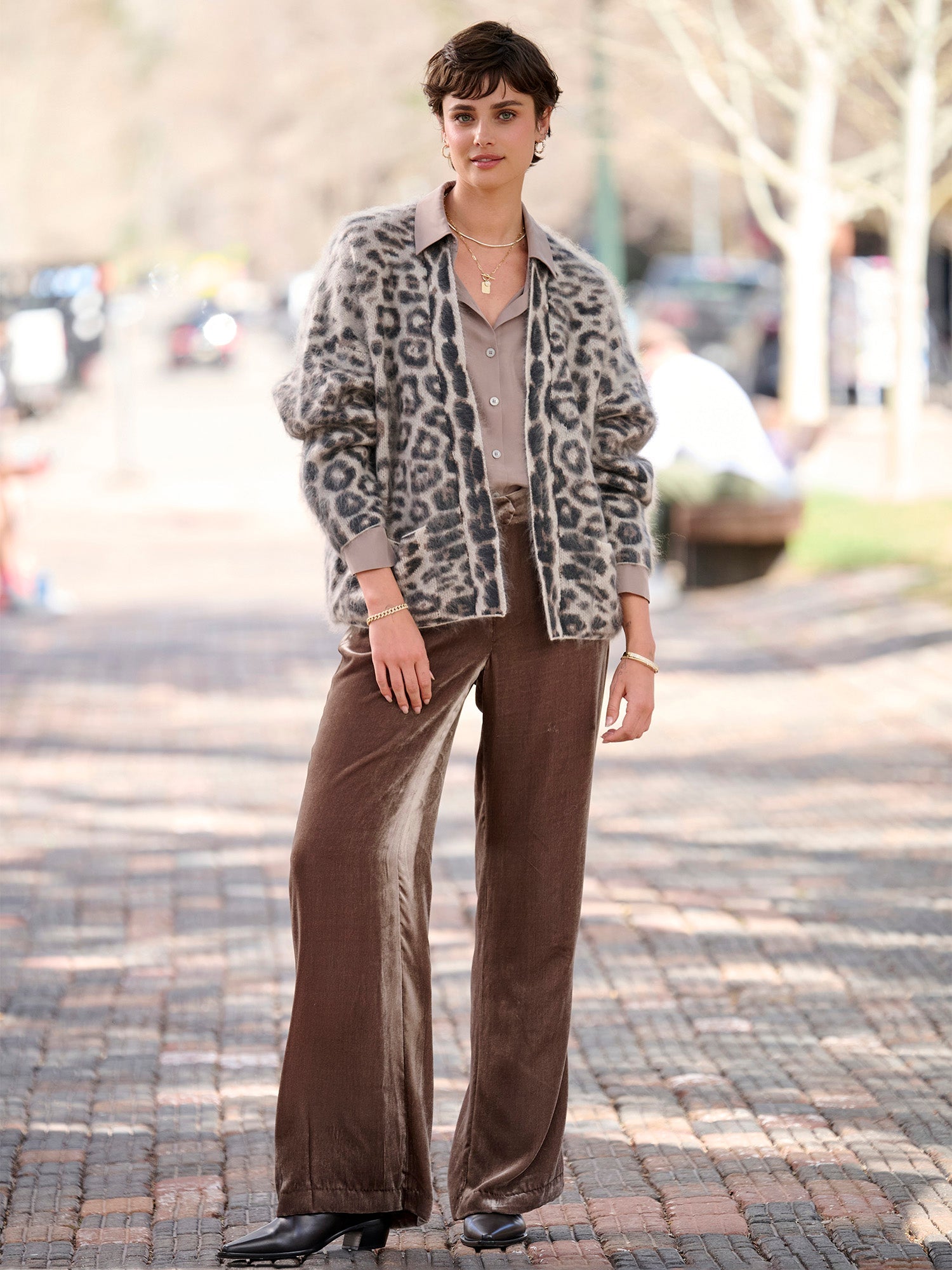 Wylma Velvet Wide Leg Pant