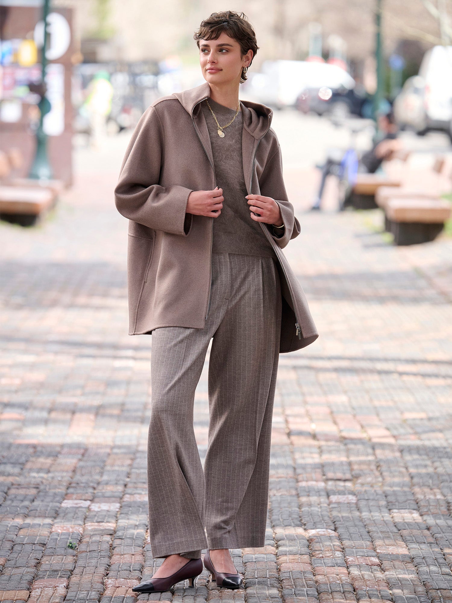 Lainie Pinstripe Wide Leg Pant