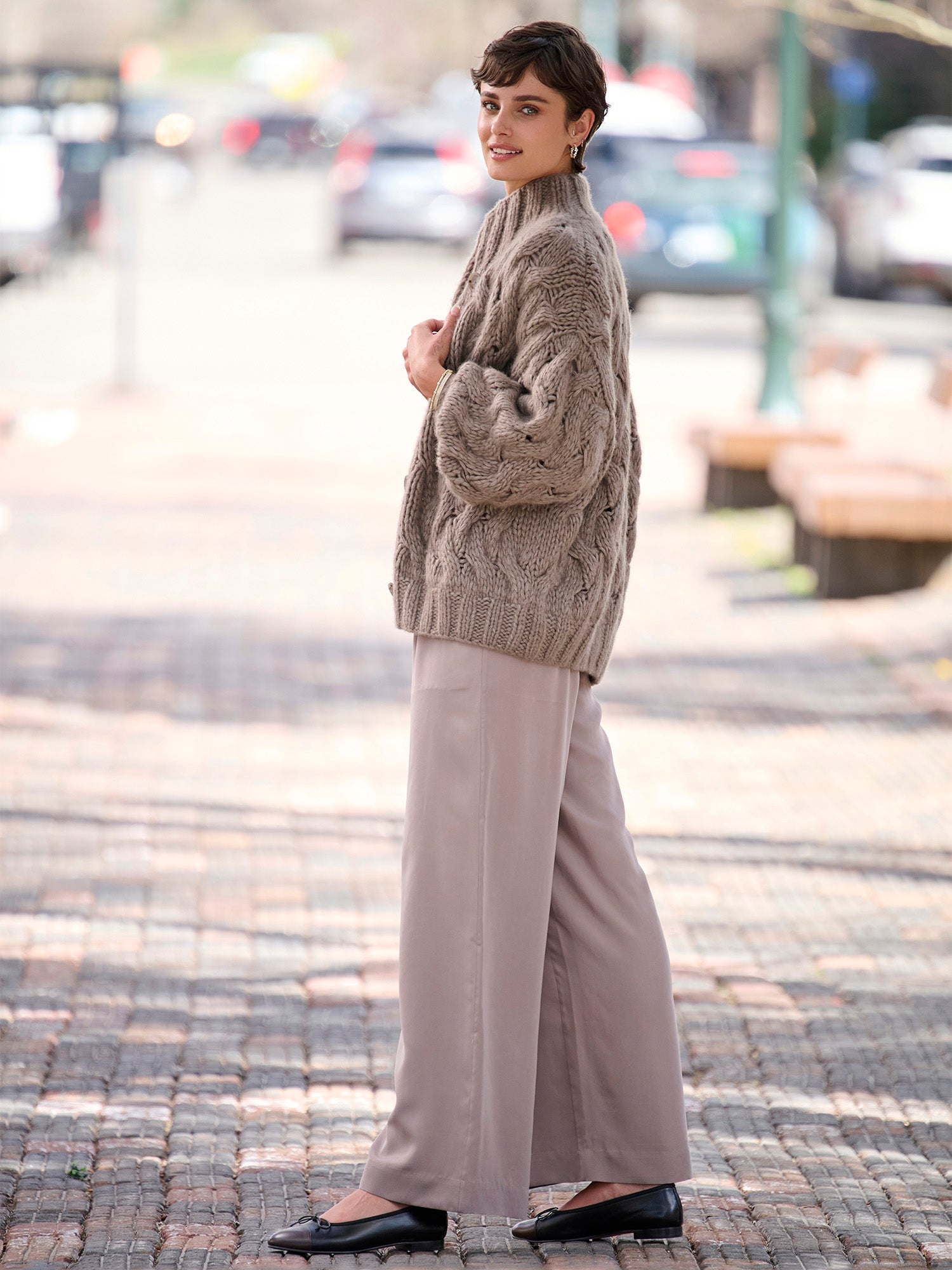 Sue Silk Wide Leg  Pant
