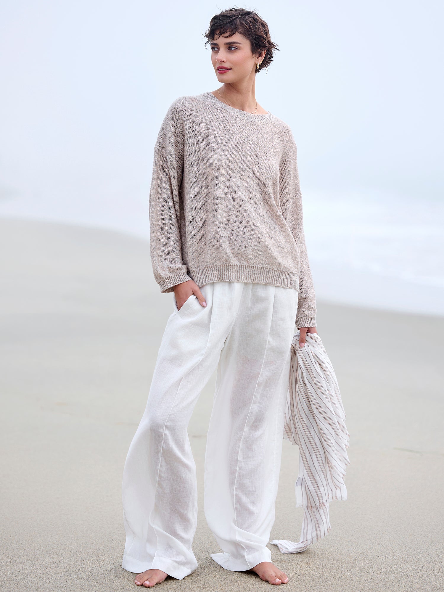 Wide Leg Linen Pant