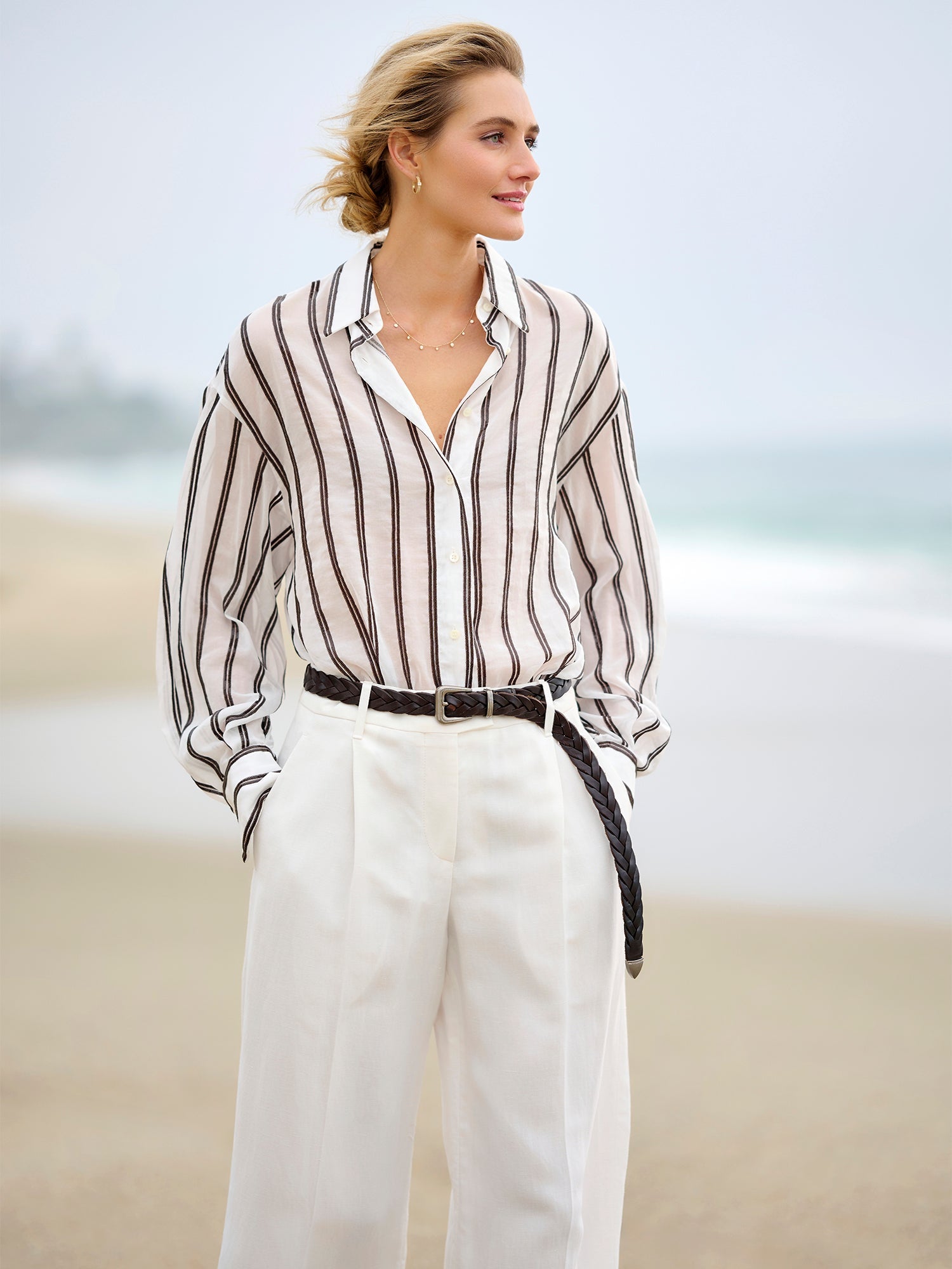 Wide Leg Pleated Pant