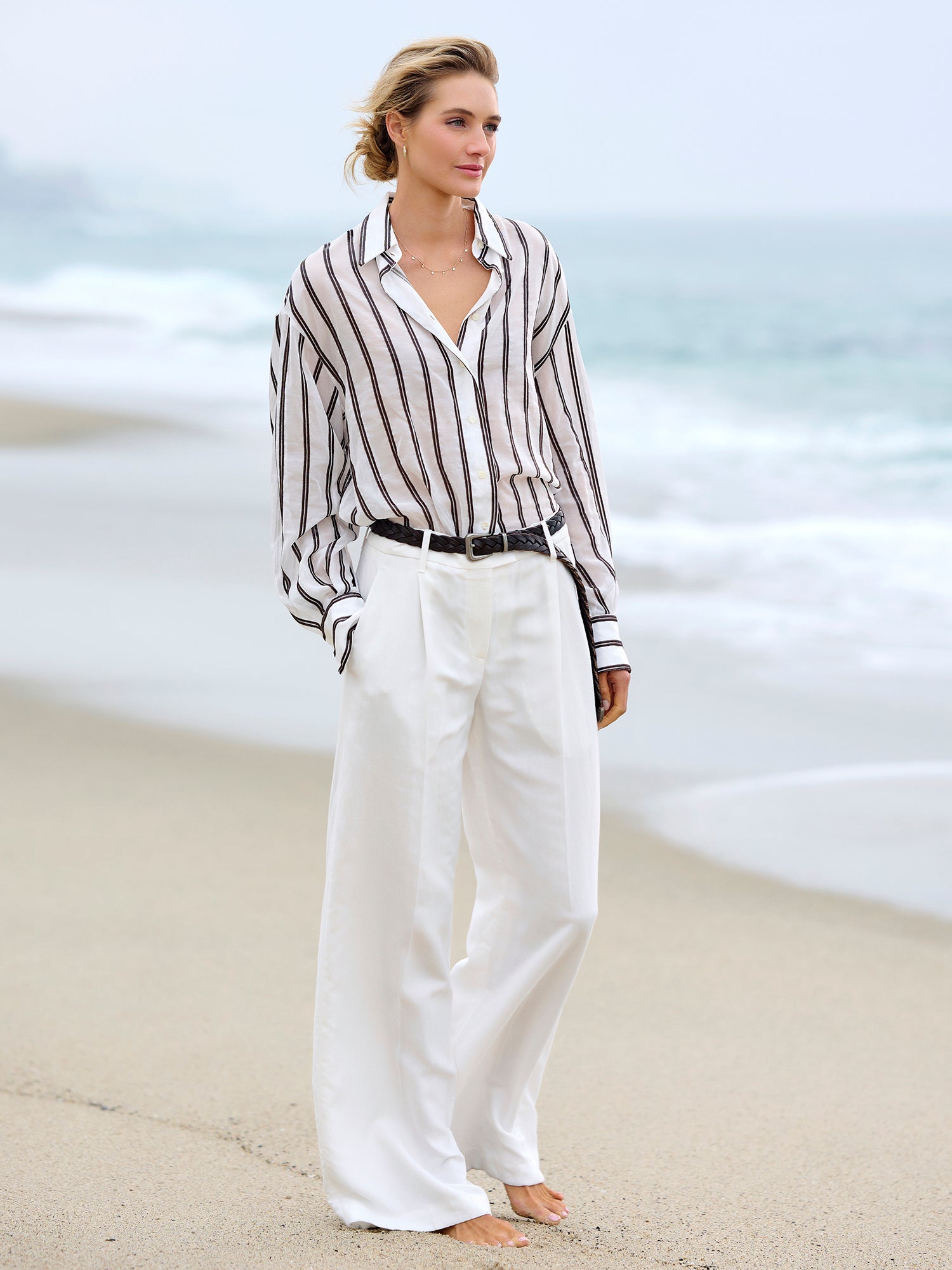 Wide Leg Pleated Pant