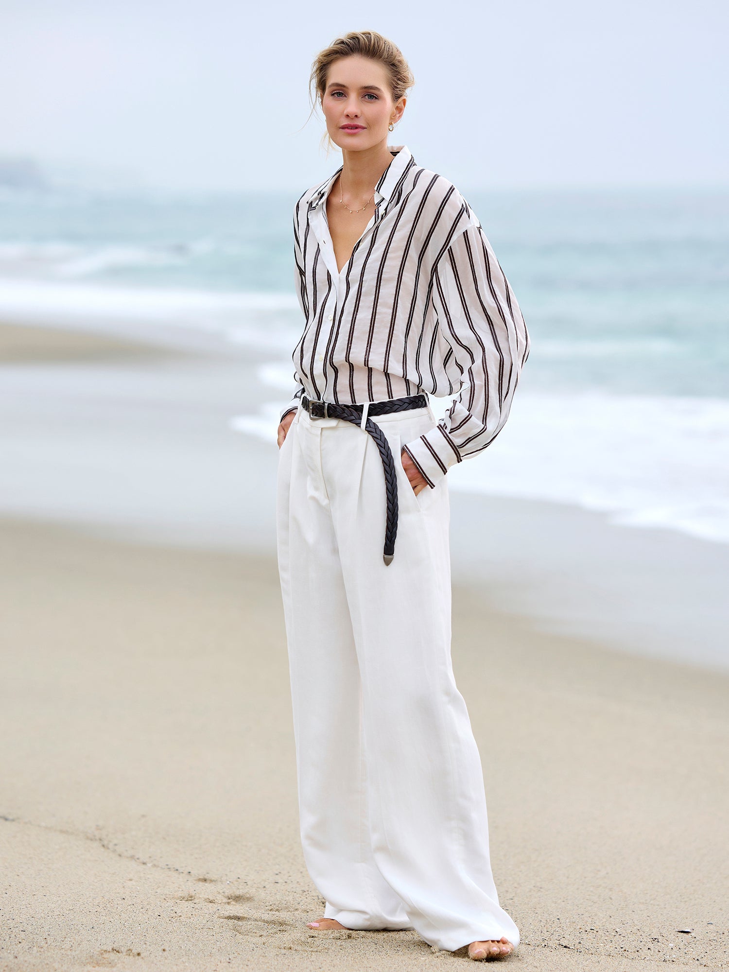 Wide Leg Pleated Pant