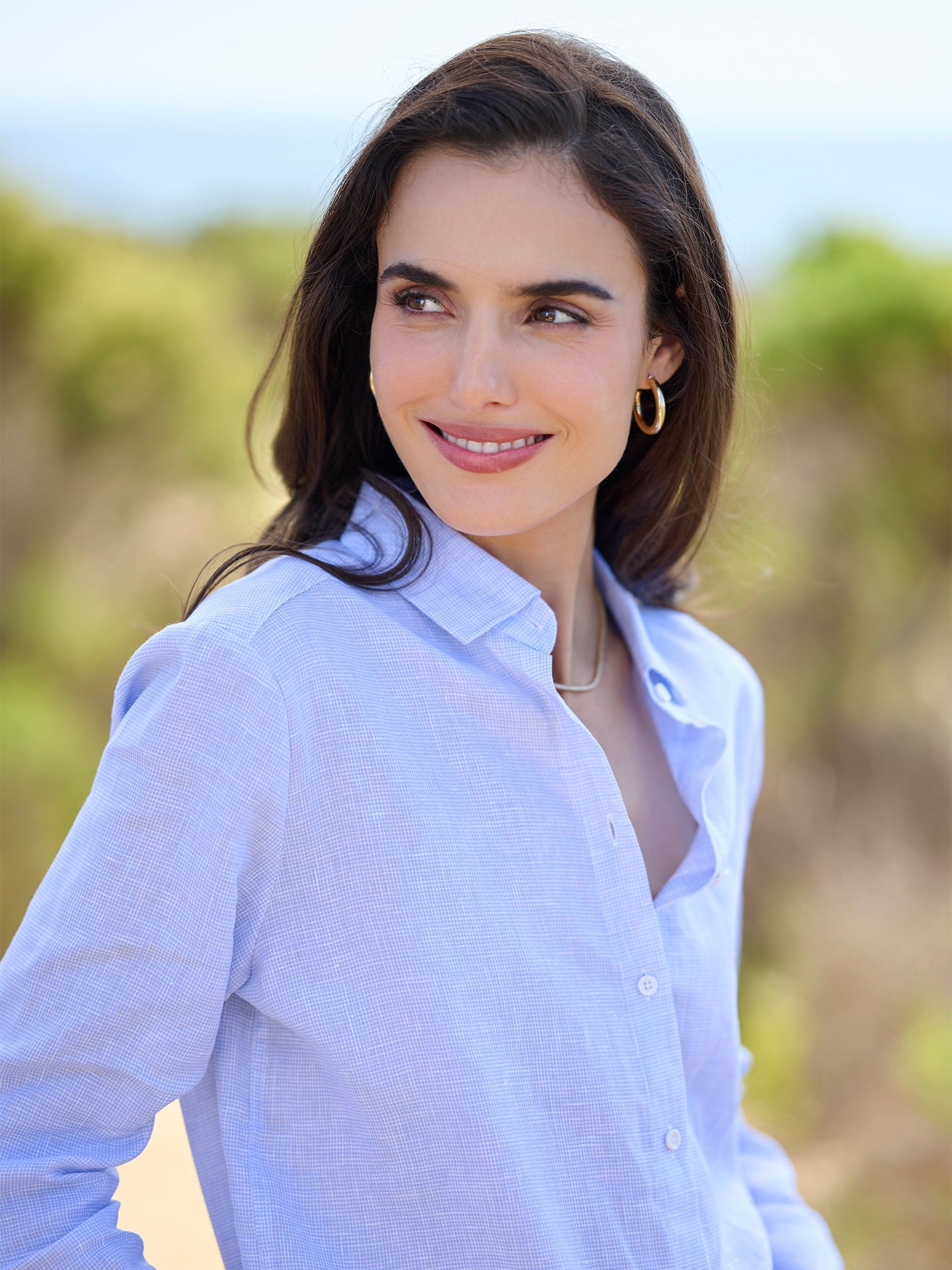 Adeline Check  Linen Shirt