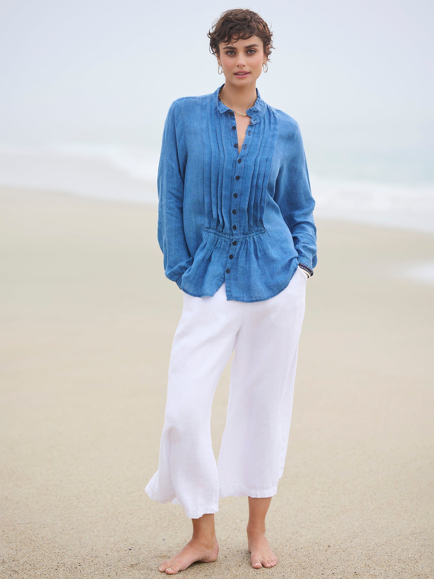 Clea Crop Linen Pant