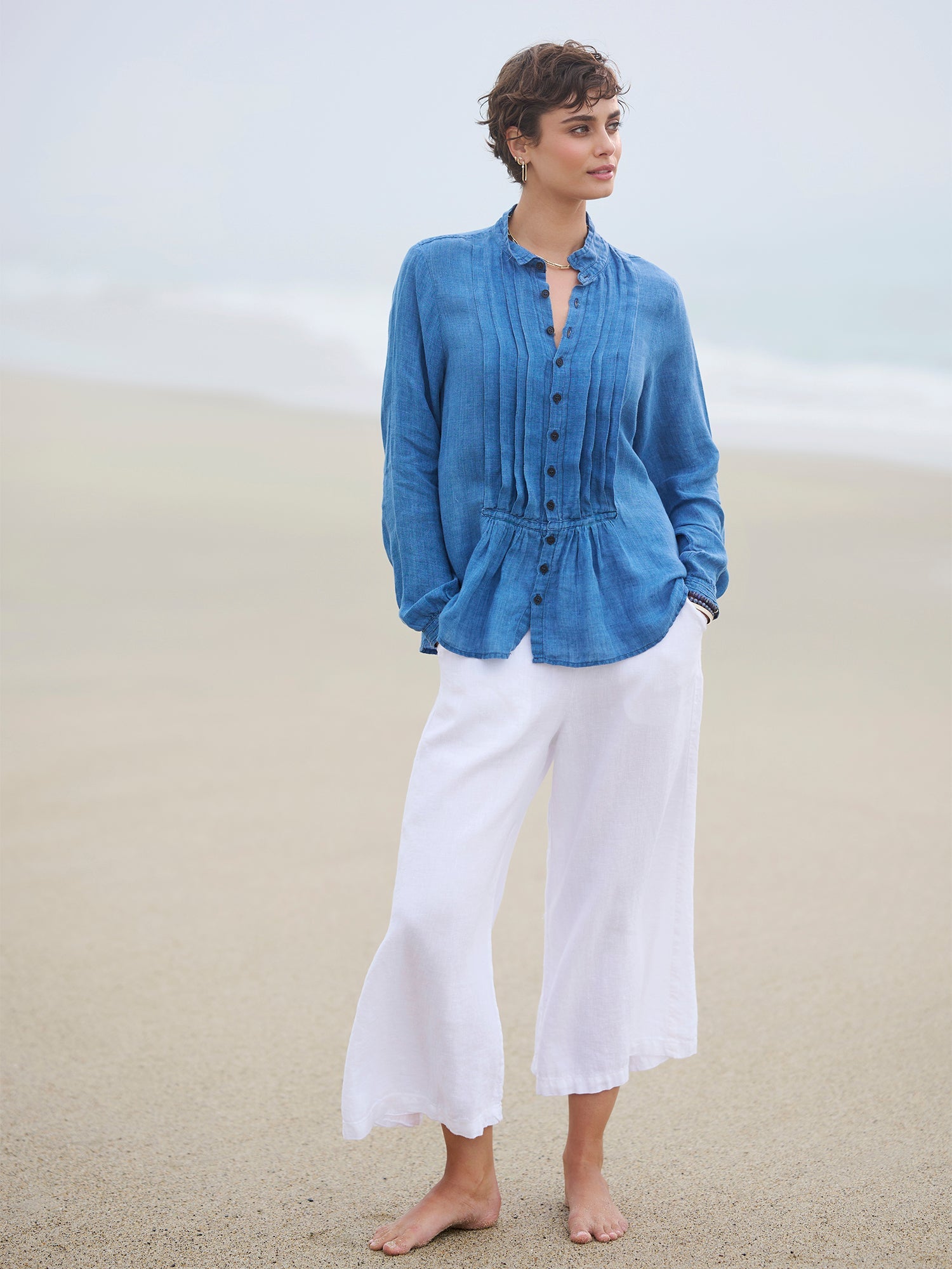 Clea Crop Linen Pant