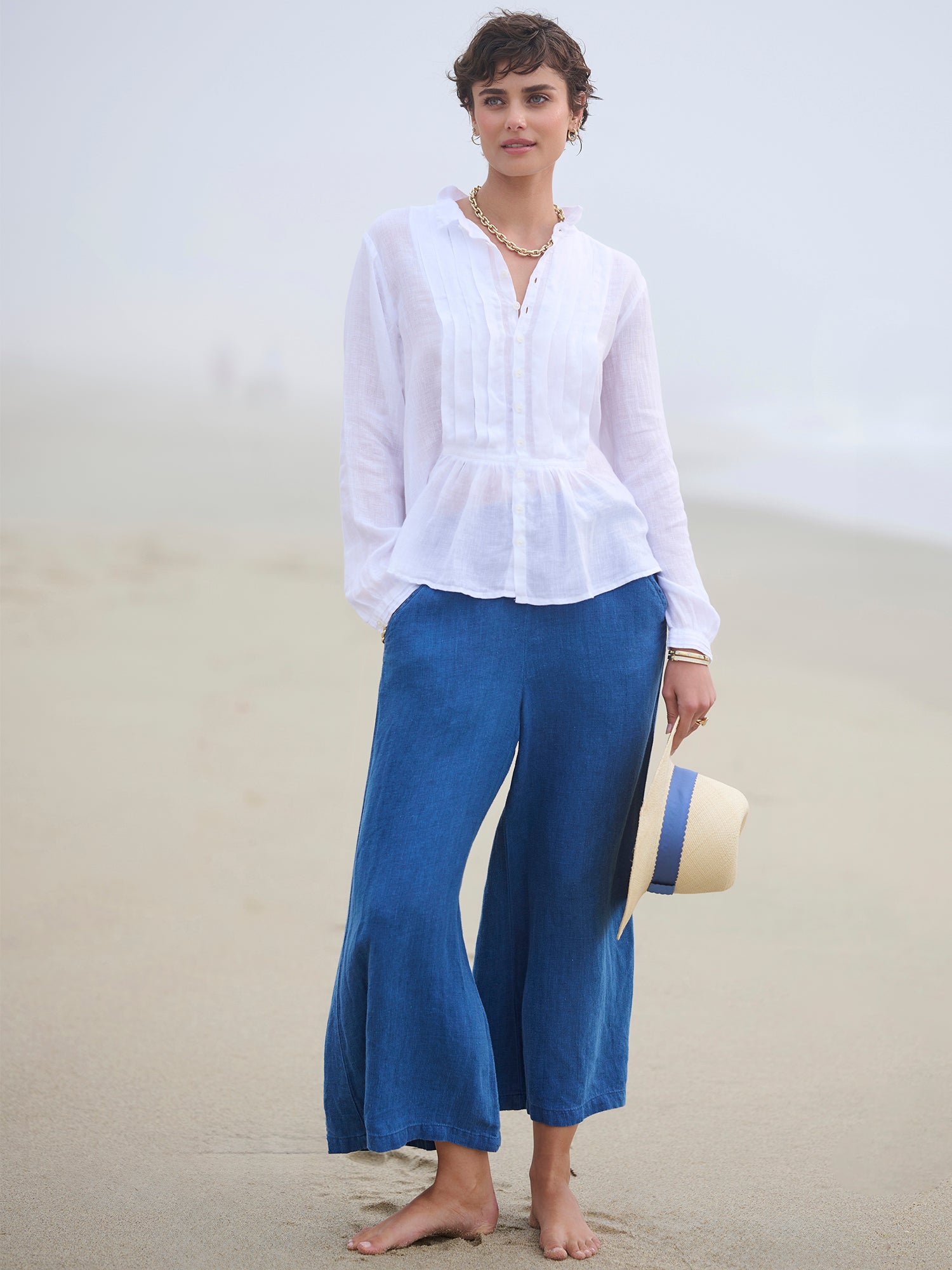Clea Crop Linen Pant