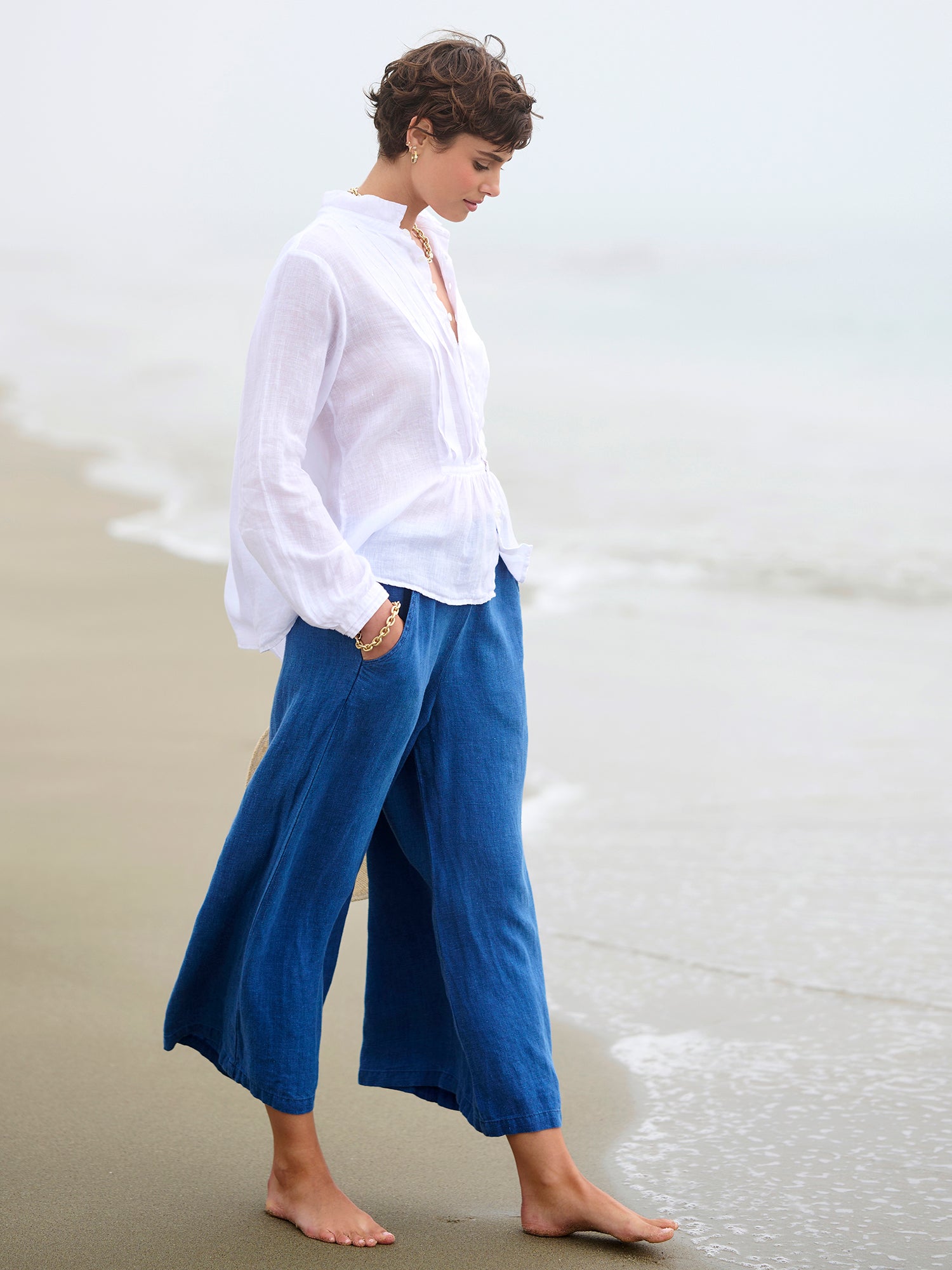 Clea Crop Linen Pant
