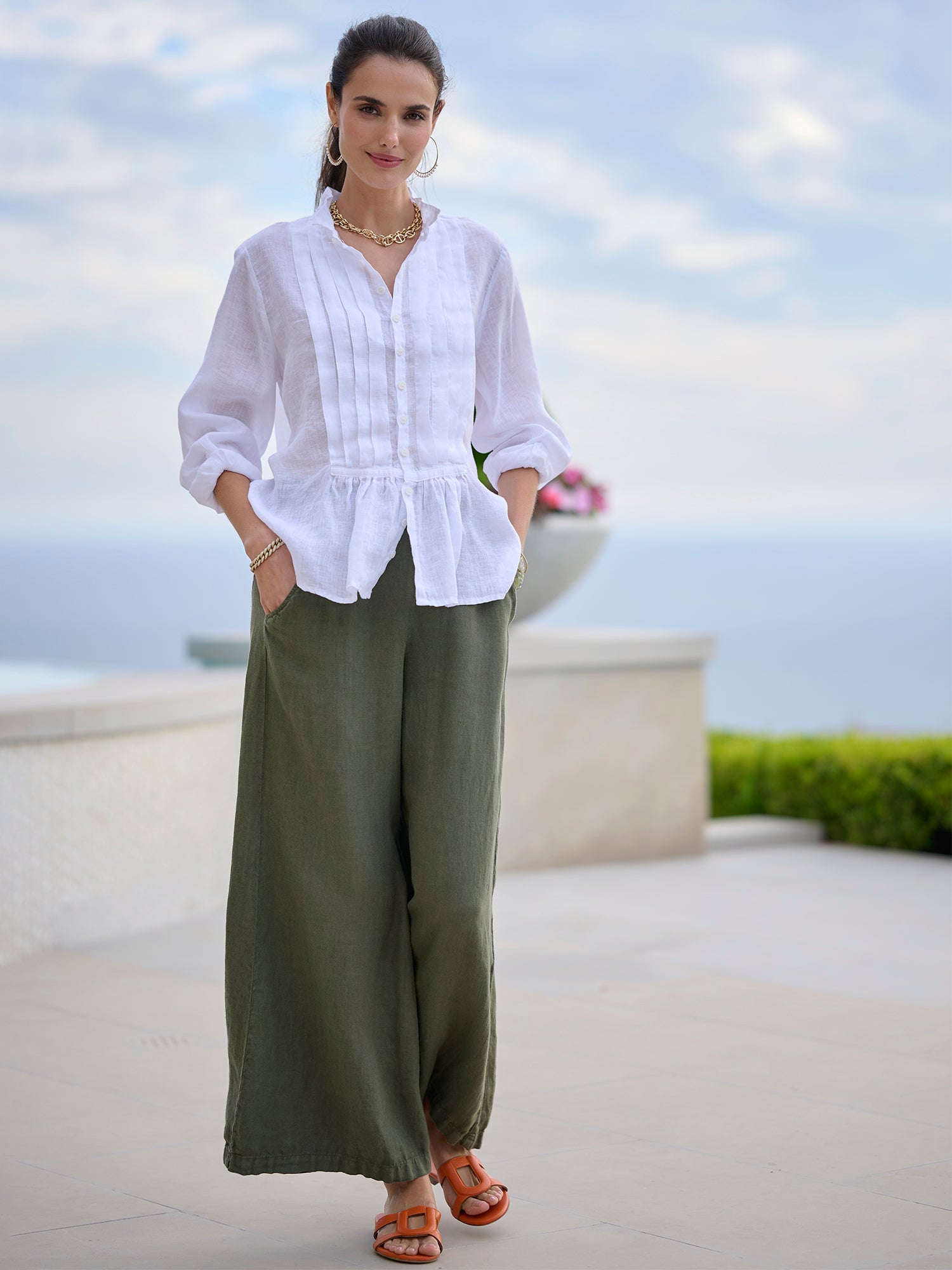 Clea Linen Twill Pant