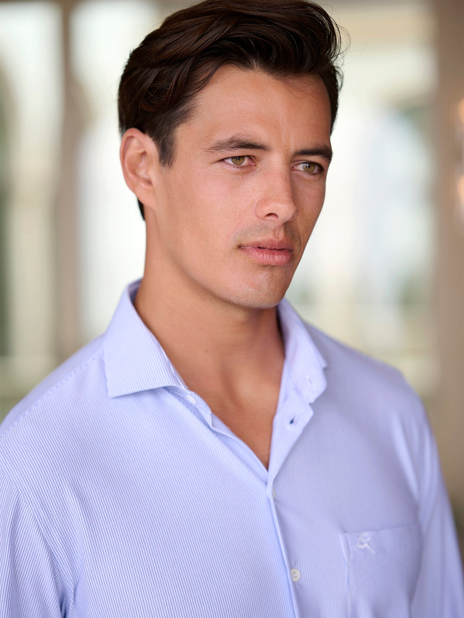 Fine Stripe Cotton Shirt