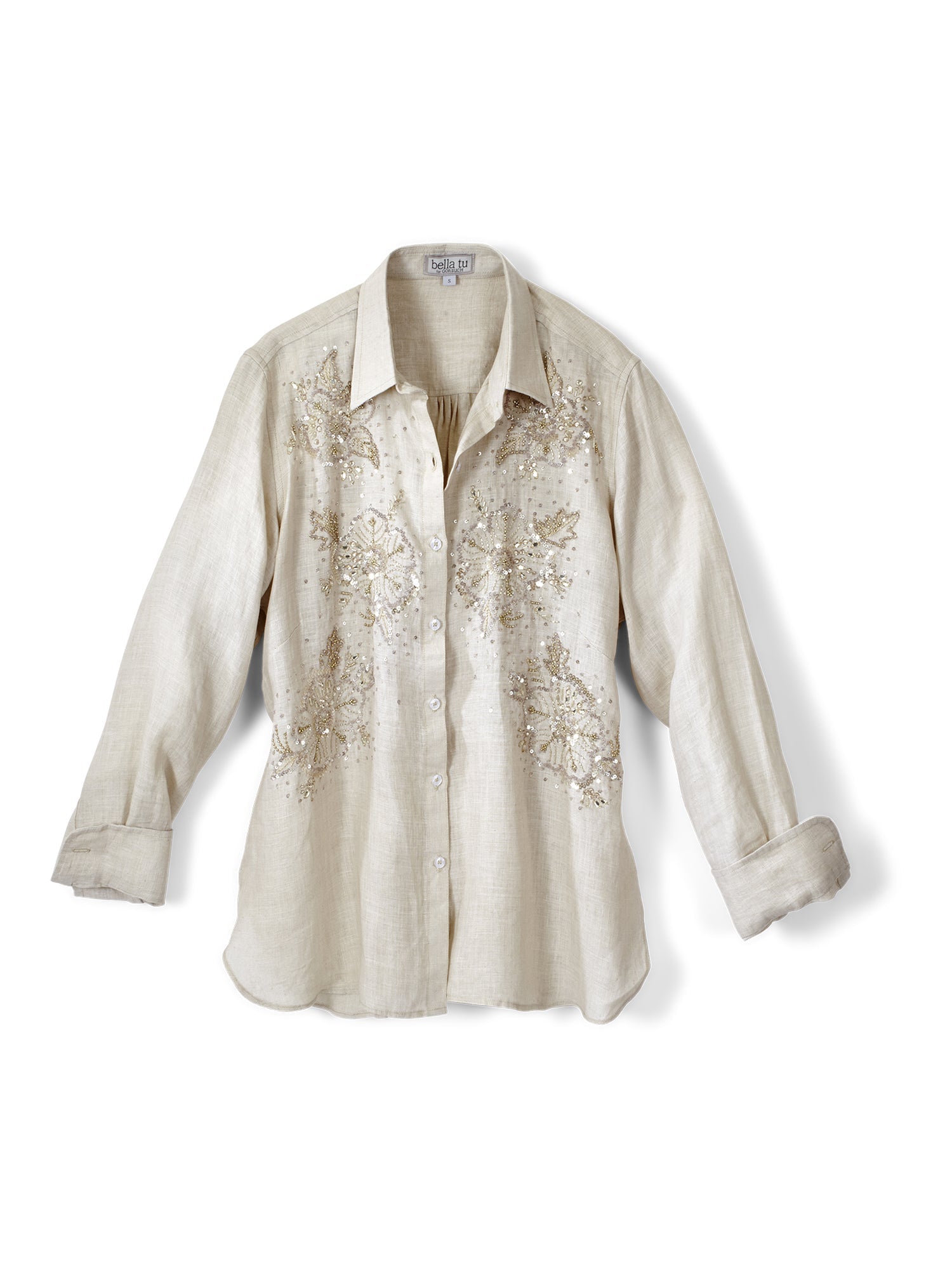 Agatha Beaded Linen Shirt